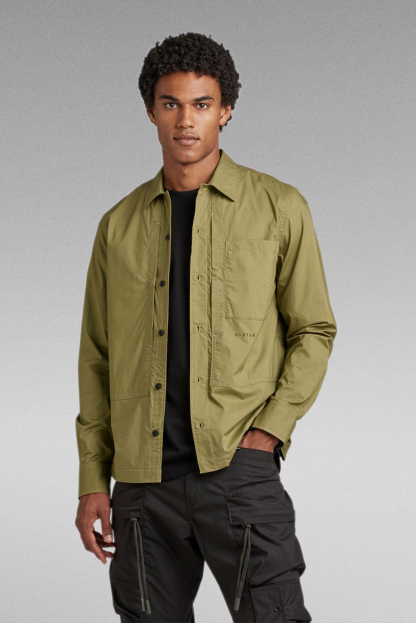 Мужская зеленая рубашка Workwear reg 1