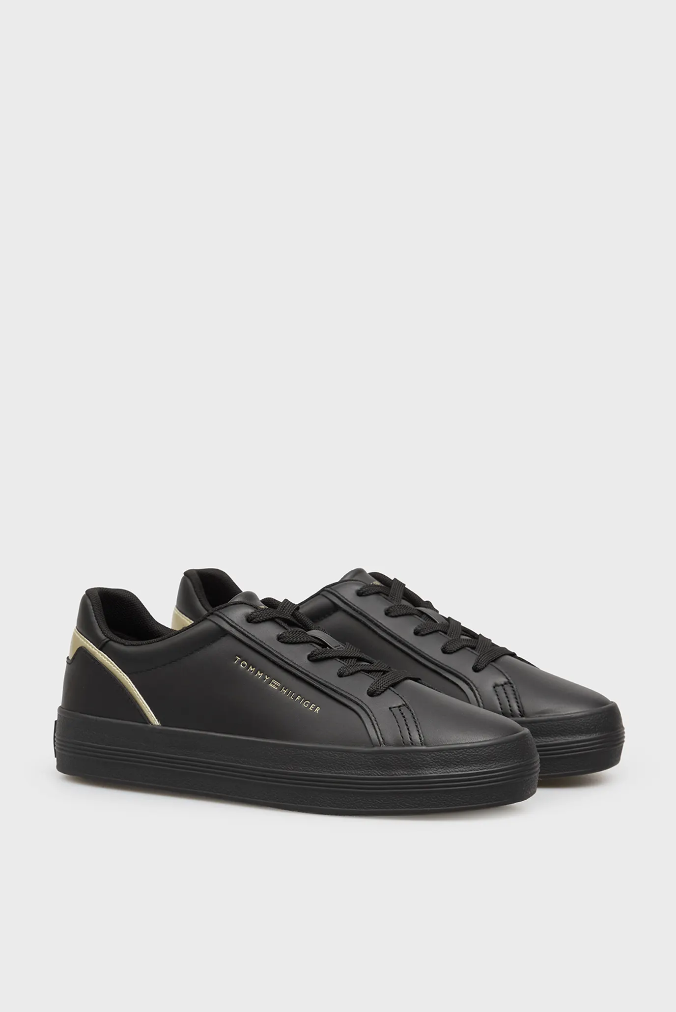 Жіночі чорні шкіряні снікерси VULC FOXING 3