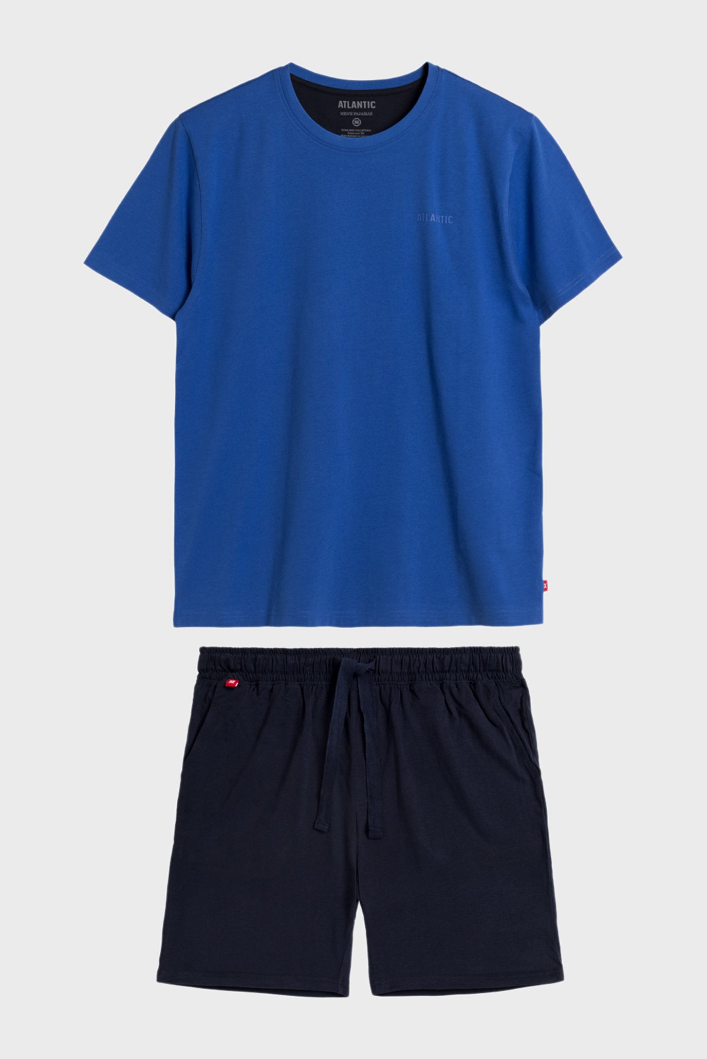 Чоловіча синя піжама (футболка, шорти) 1