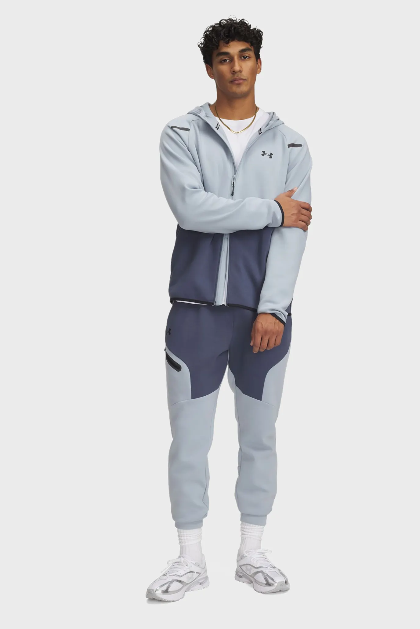 Чоловічі сірі спортивні штани UA Unstoppable Flc Jgr EU 2