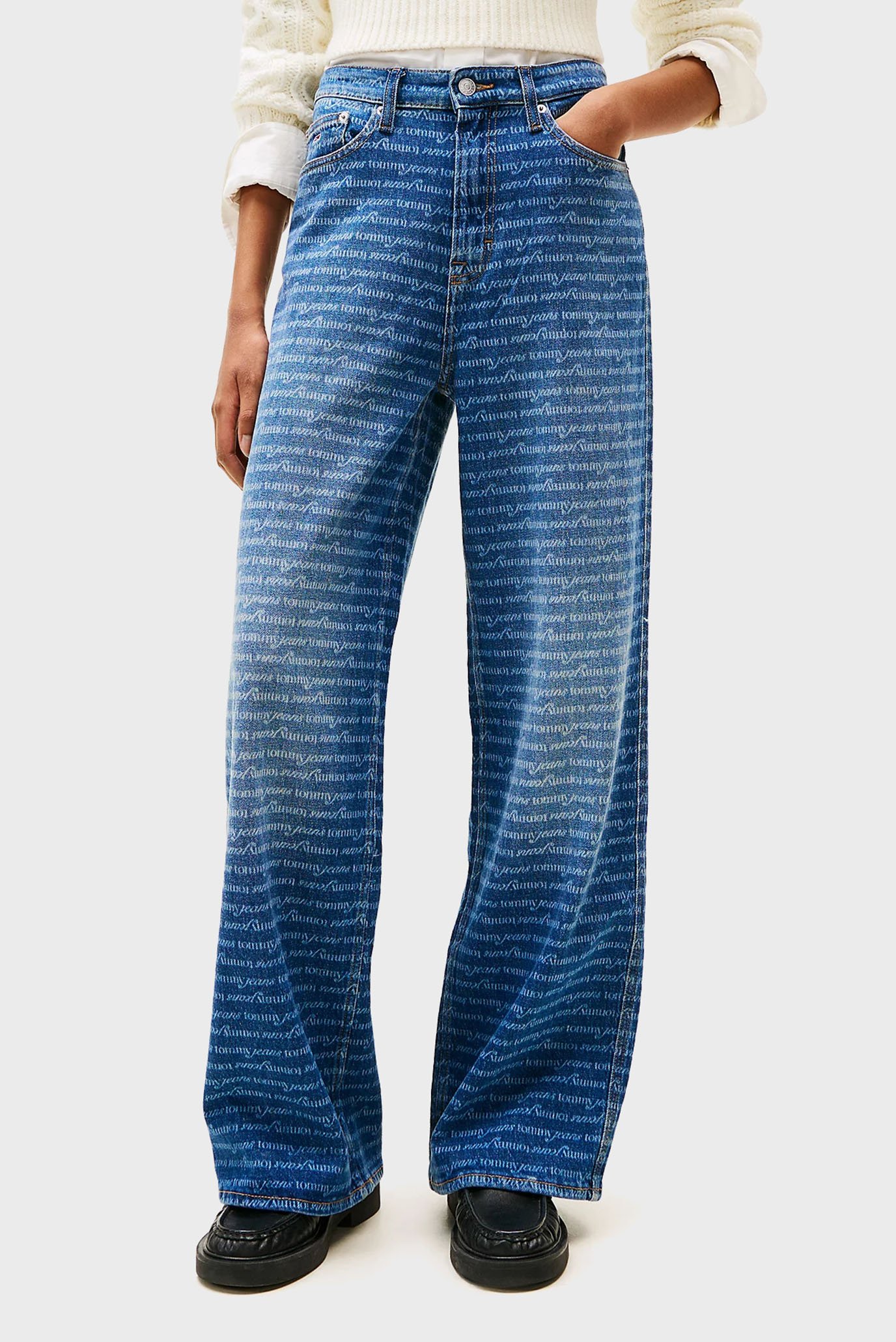 Женские синие джинсы с узором CLAIRE HR WD Синий 25-32 Tommy Jeans DW0DW20454 Женские синие джинсы с узором CLAIRE HR WD Синий 25-32 Tommy Jeans DW0DW20454