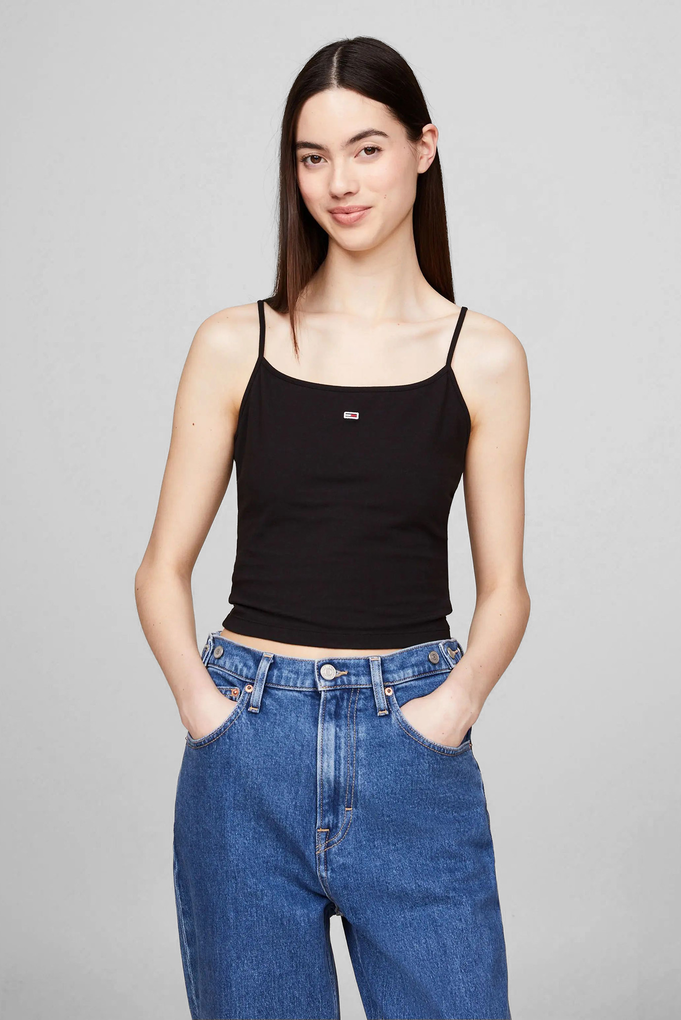 Женский черный топ TJW CRP ESSENTIAL STRAP TOP 1