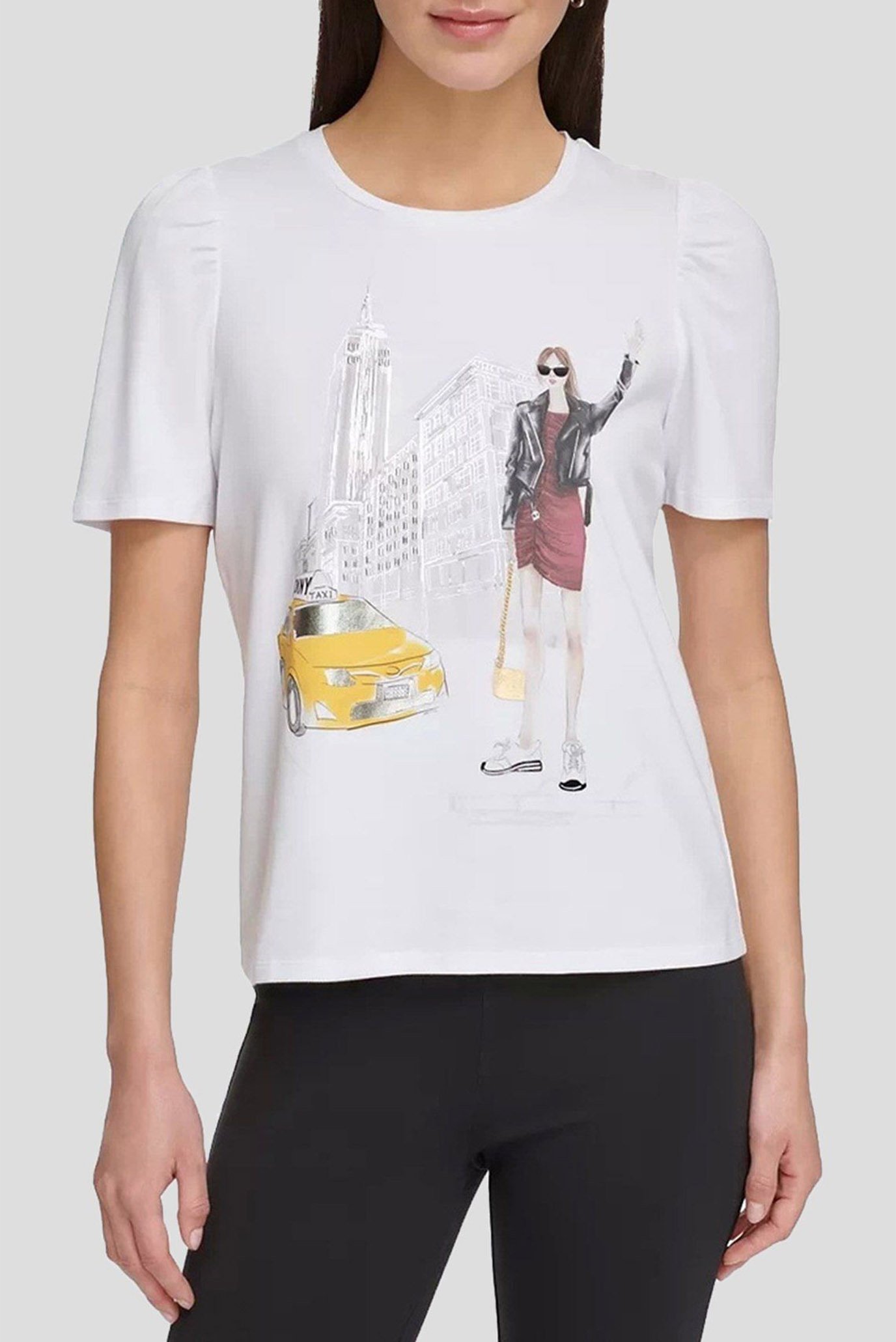 Женская белая футболка Белый L DKNY P3MHIOQX Женская белая футболка Белый L DKNY P3MHIOQX