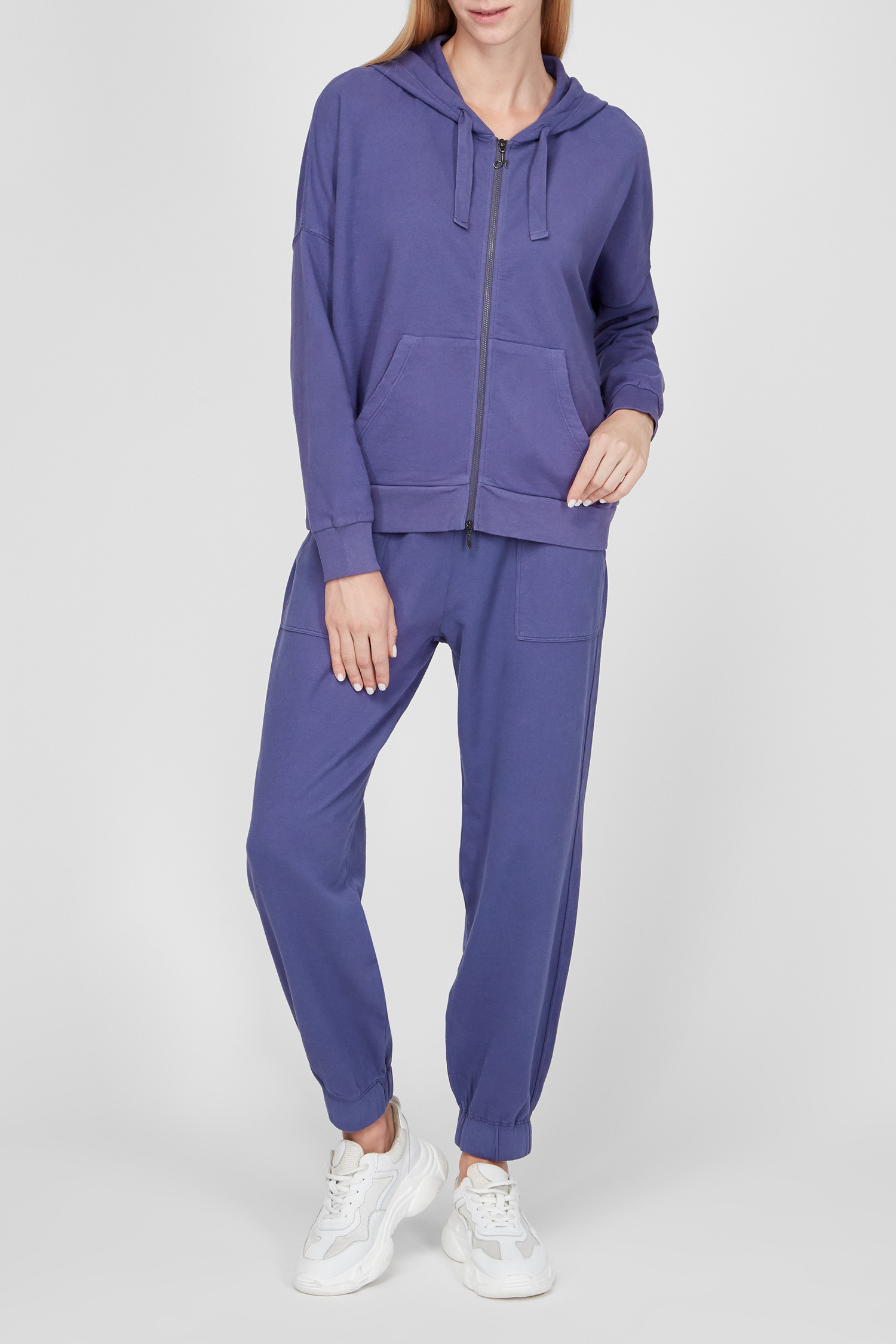 Жіночий фіолетовий спортивний костюм (худі, штани) 1