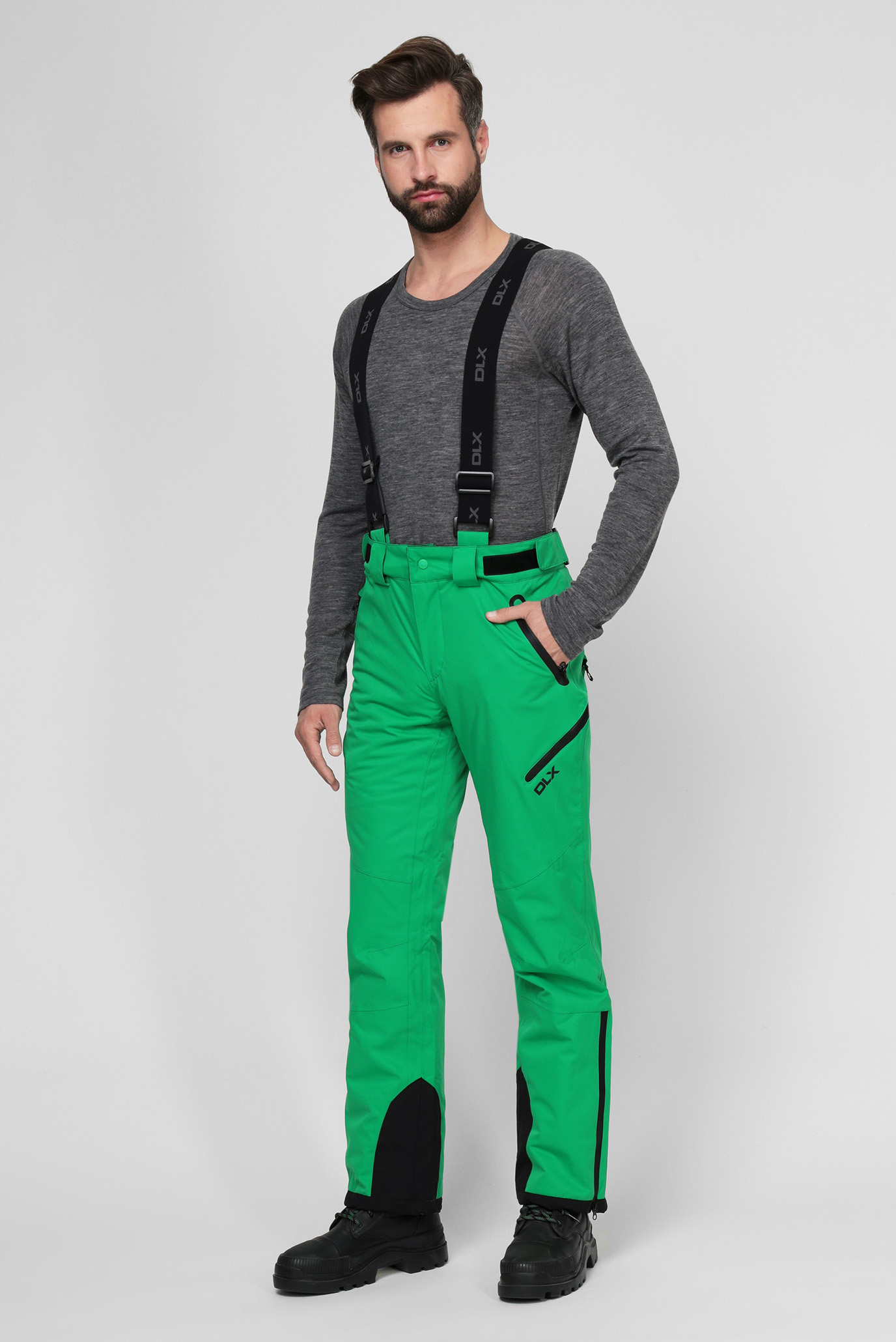 Мужские зеленые лыжные брюки 1