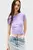 Женская сиреневая футболка TJW SLIM BADGE RIB