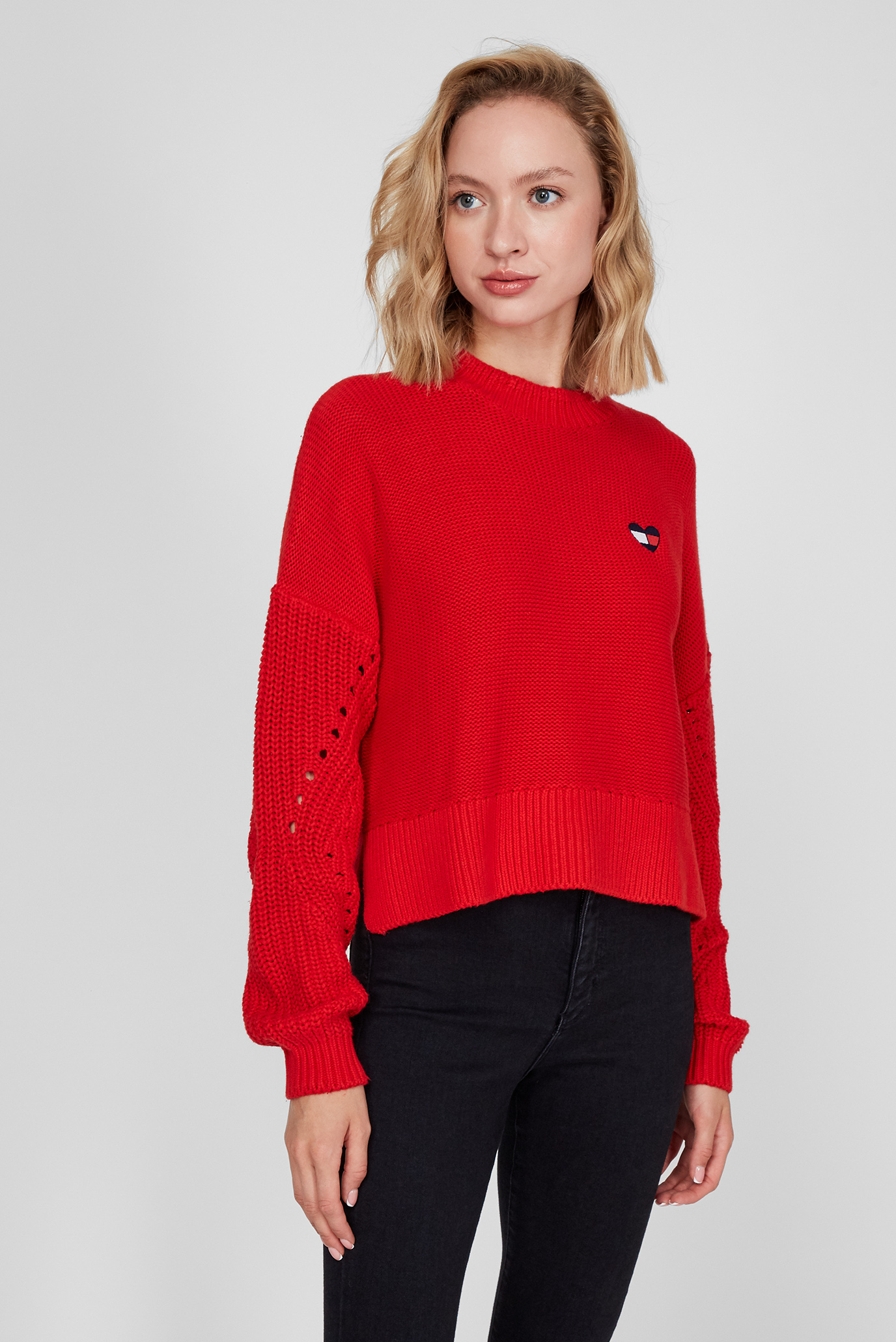 Женский красный свитер TJW 1