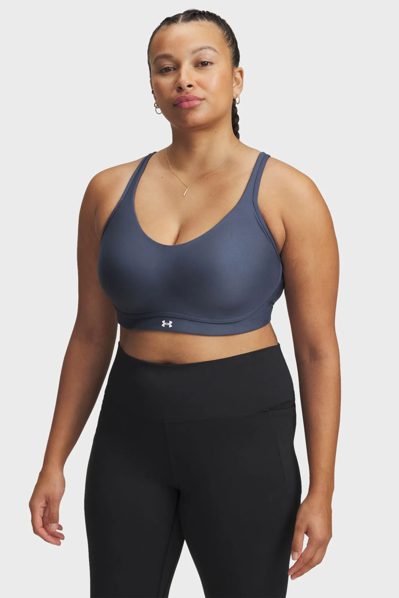 Жіночий темно-сірий топ UA Infinity Low 2.0 Bra 5