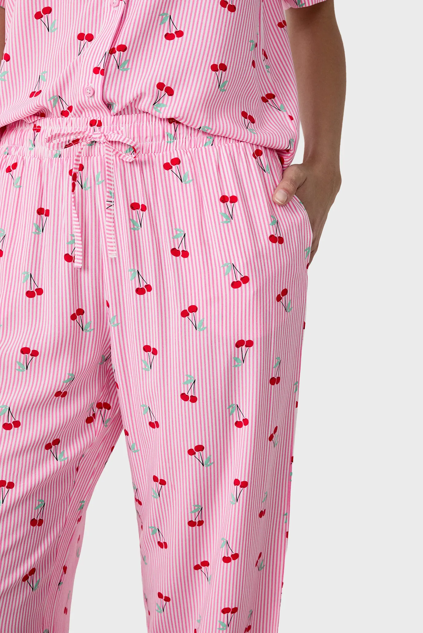 Женские розовые брюки с узором CALISTO 5