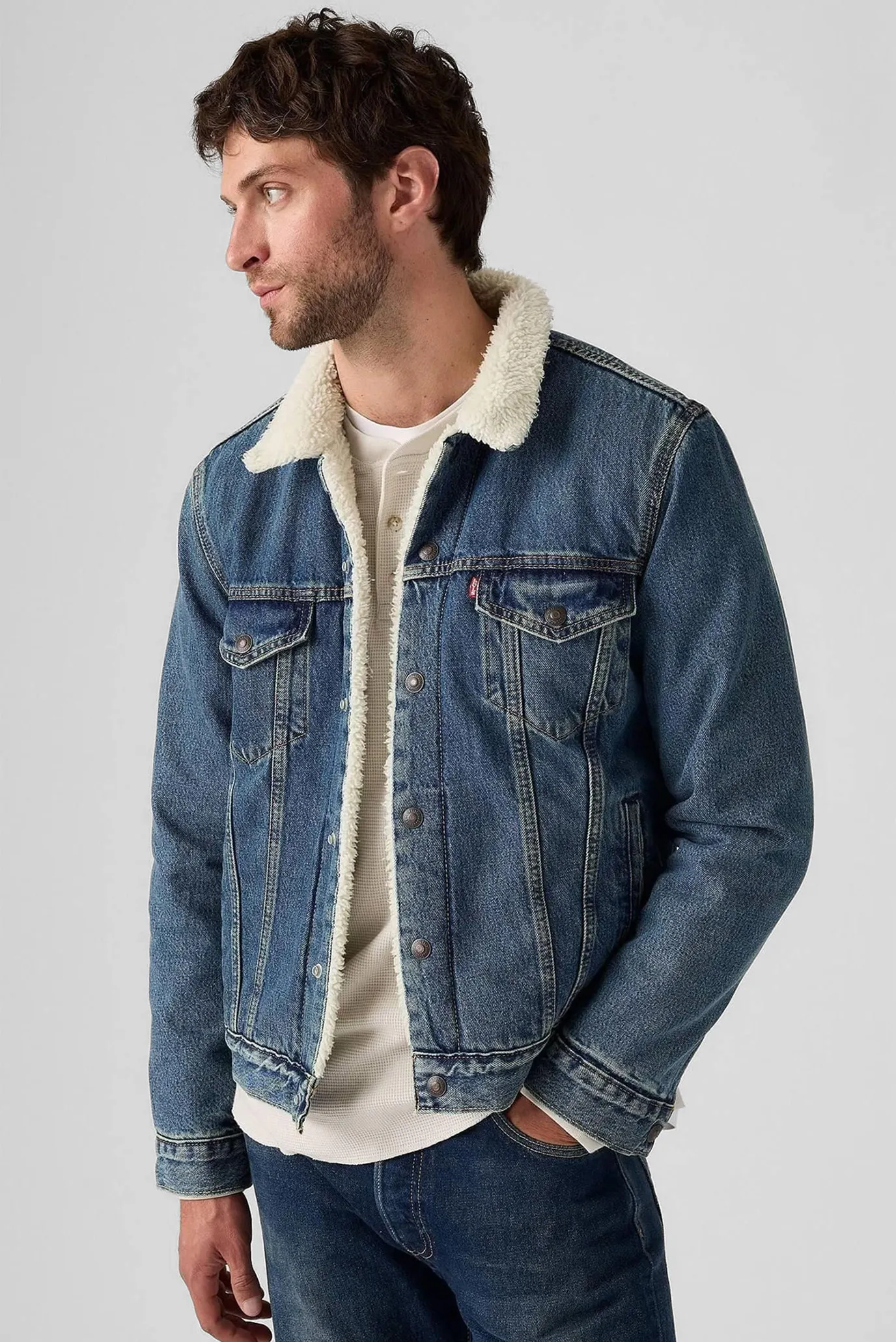 Чоловіча блакитна джинсова куртка 4