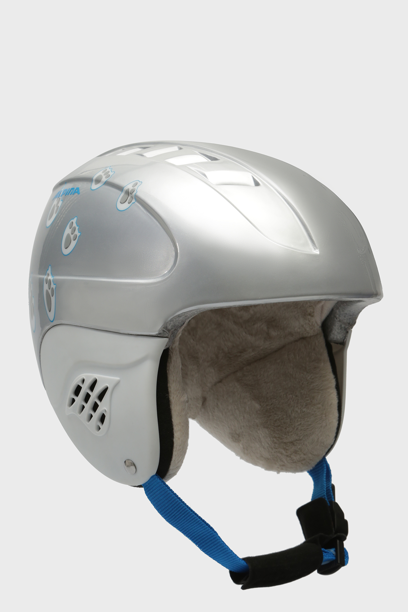 Детский серебристый горнолыжный шлем Carat 1