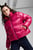 Женская малиновая куртка Shiny Puffer Jacket Women