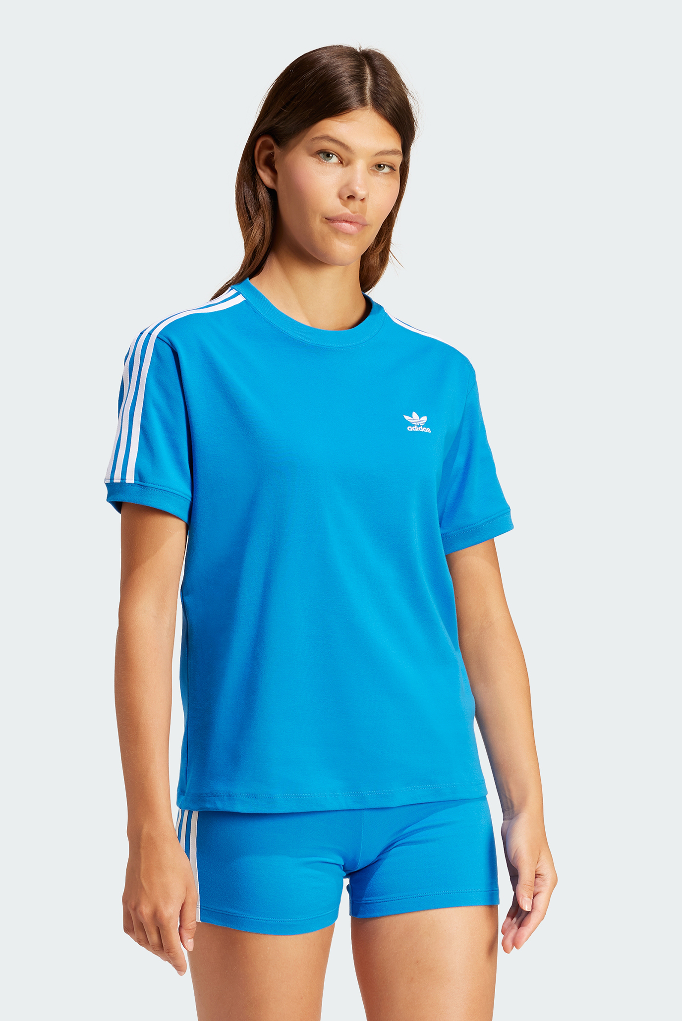 Жіноча блакитна футболка 3-Stripes Baby 1