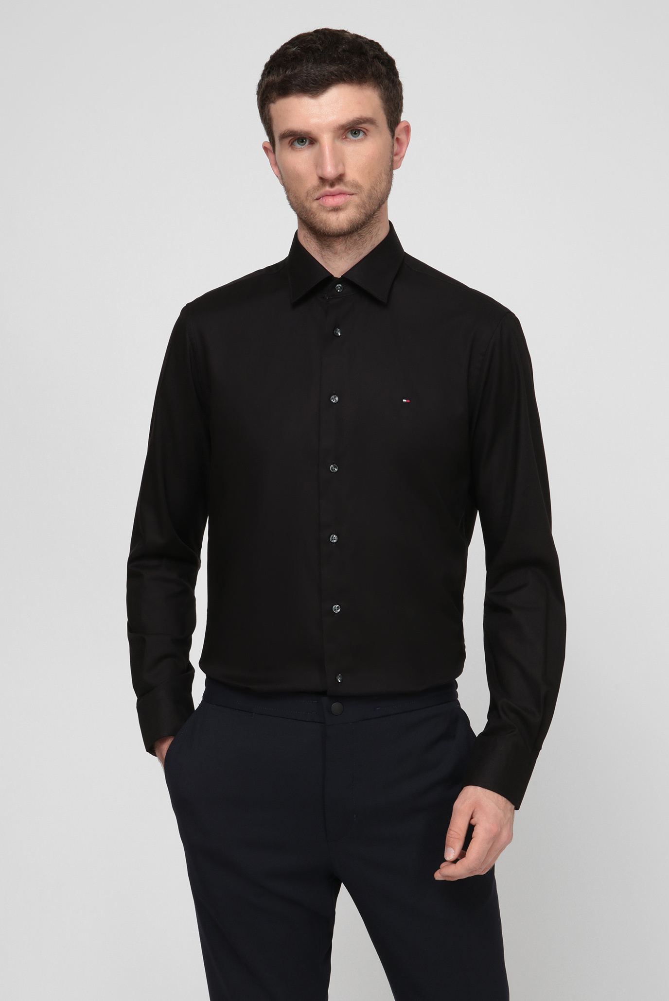 Мужская черная рубашка TWILL CLASSIC SHIRT 1
