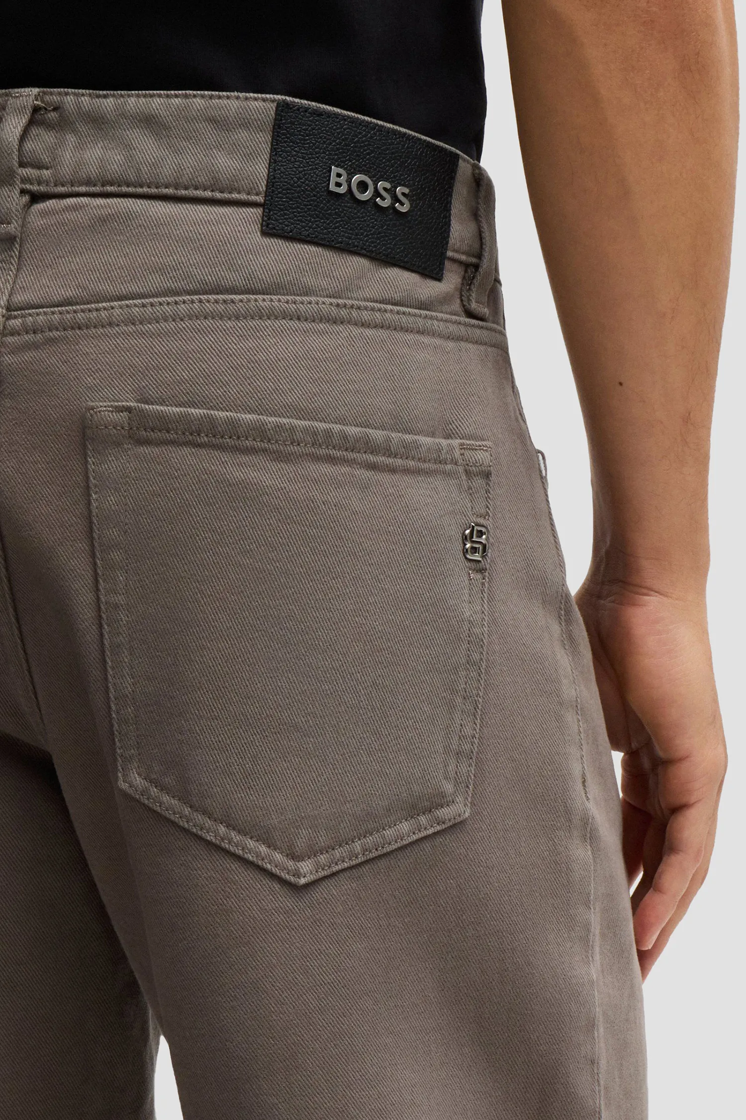 Мужские коричневые джинсы 4