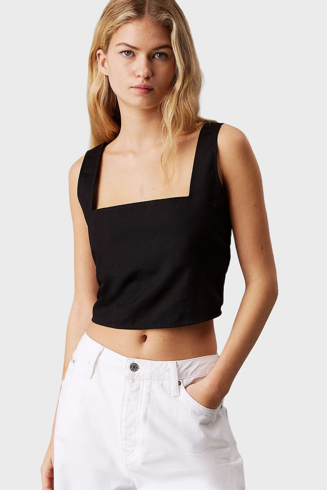 Женский черный топ SOFT Черный L Calvin Klein Jeans J20J225347 Женский черный топ SOFT Черный L Calvin Klein Jeans J20J225347