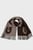 Чоловічий коричневий вовняний шарф GRAPHIC JACQUARD