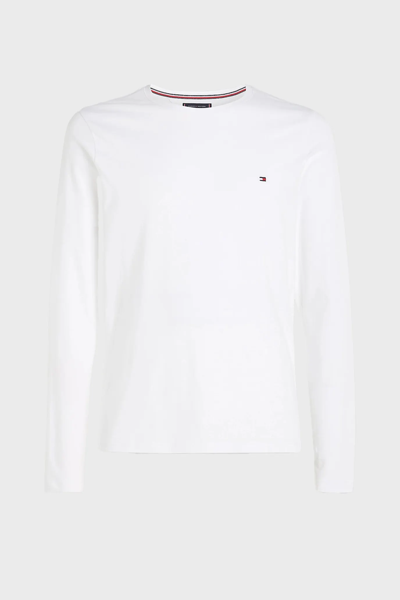 Мужской белый лонгслив STRETCH SLIM FIT LONG SLEEVE TEE 5