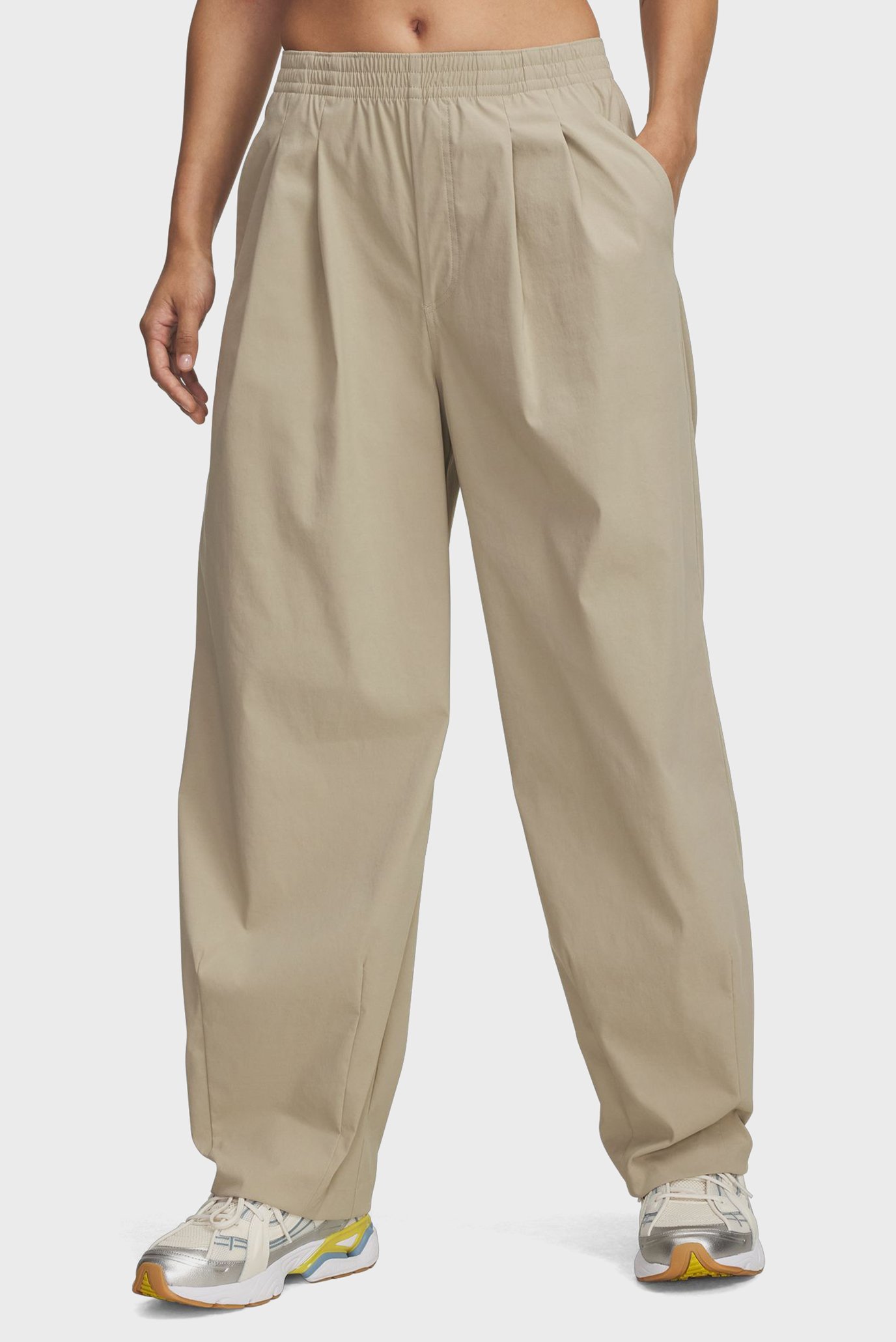 Женские бежевые спортивные брюки UA Unstoppable Wvn Pant Бежевый XS Under Armour 6007027-299 Женские бежевые спортивные брюки UA Unstoppable Wvn Pant Бежевый XS Under Armour 6007027-299