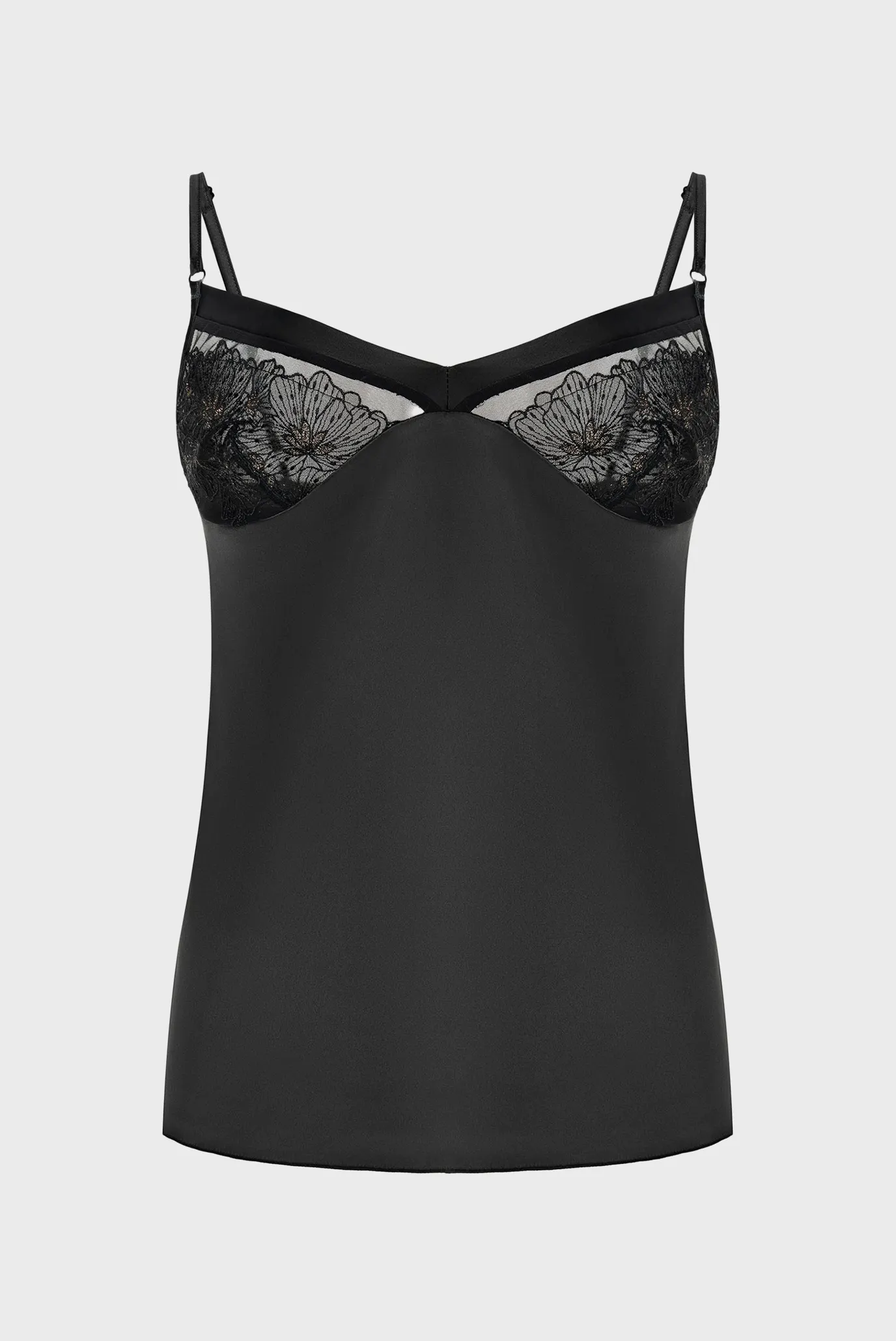 Жіноча чорна піжама (топ, шорти) 2