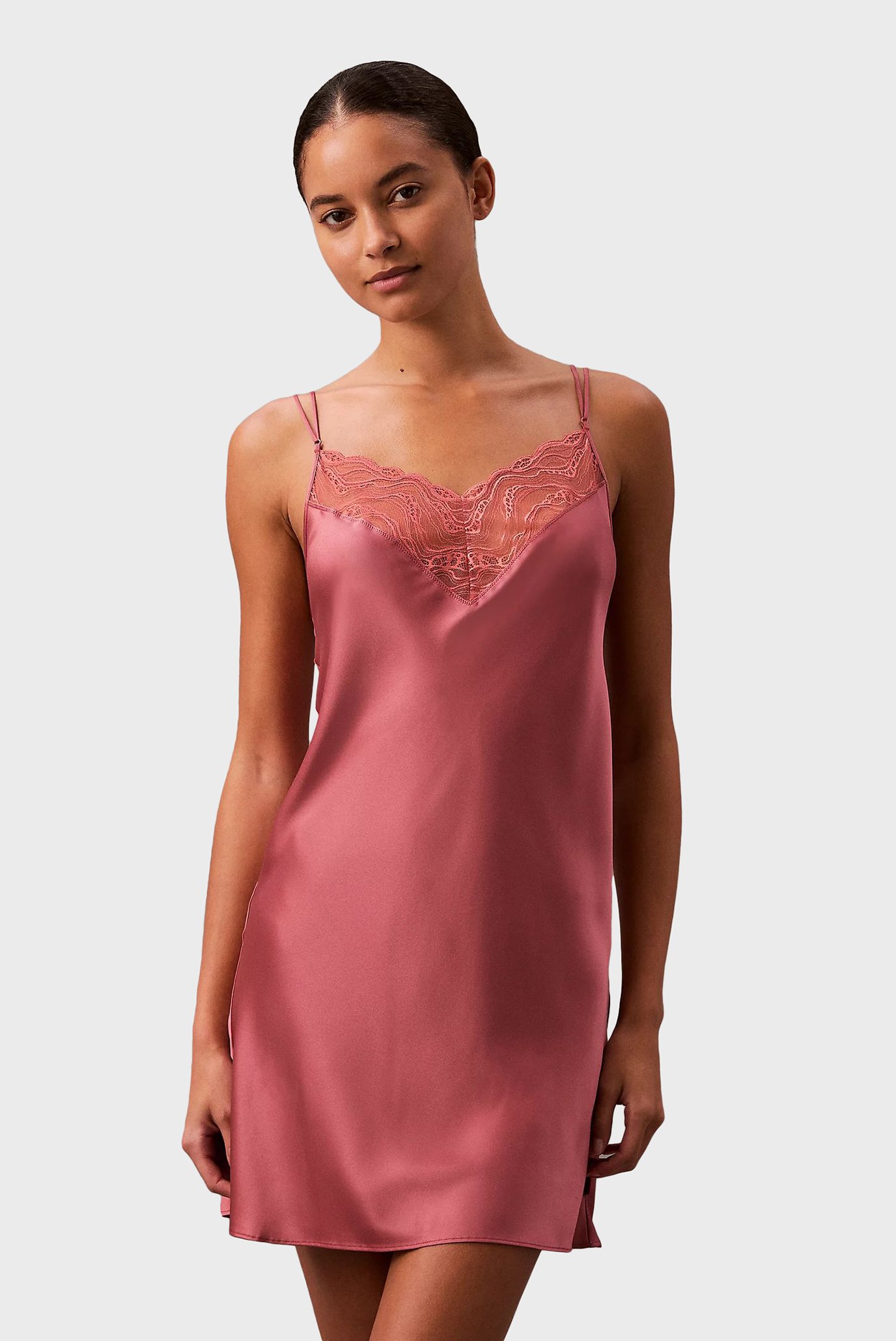 Женская розовая ночная рубашка CHEMISE Розовый S Calvin Klein 000QS7313E Женская розовая ночная рубашка CHEMISE Розовый S Calvin Klein 000QS7313E