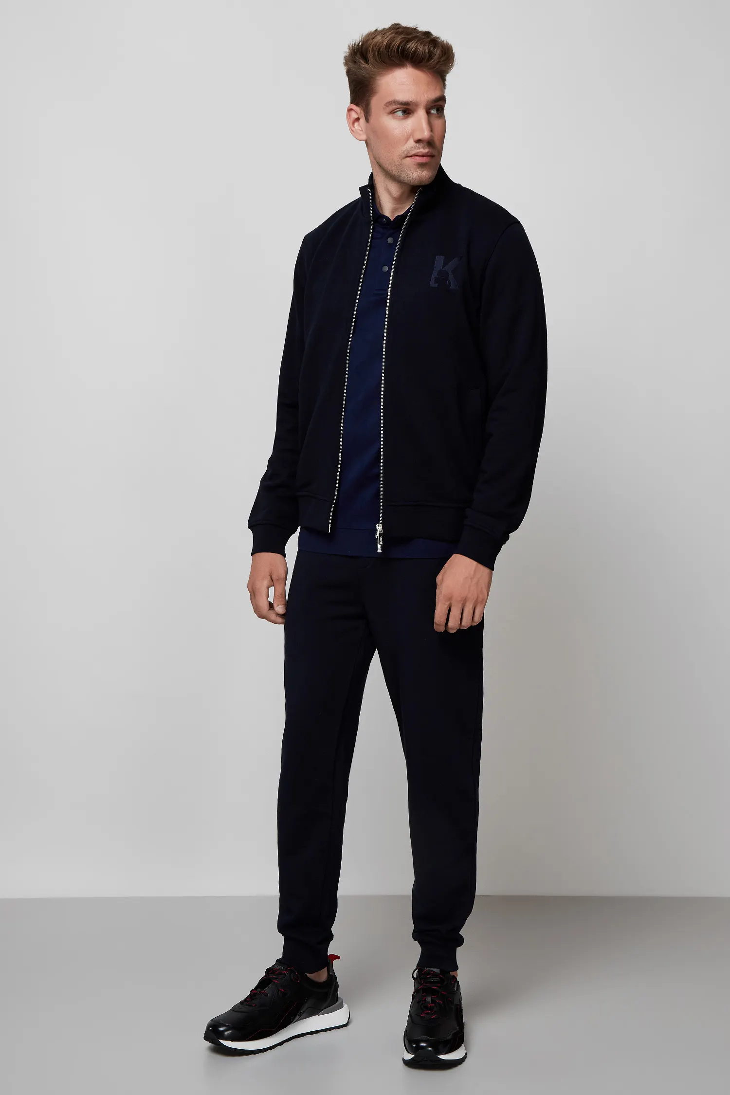 Чоловіча темно-синя спортивна кофта 2