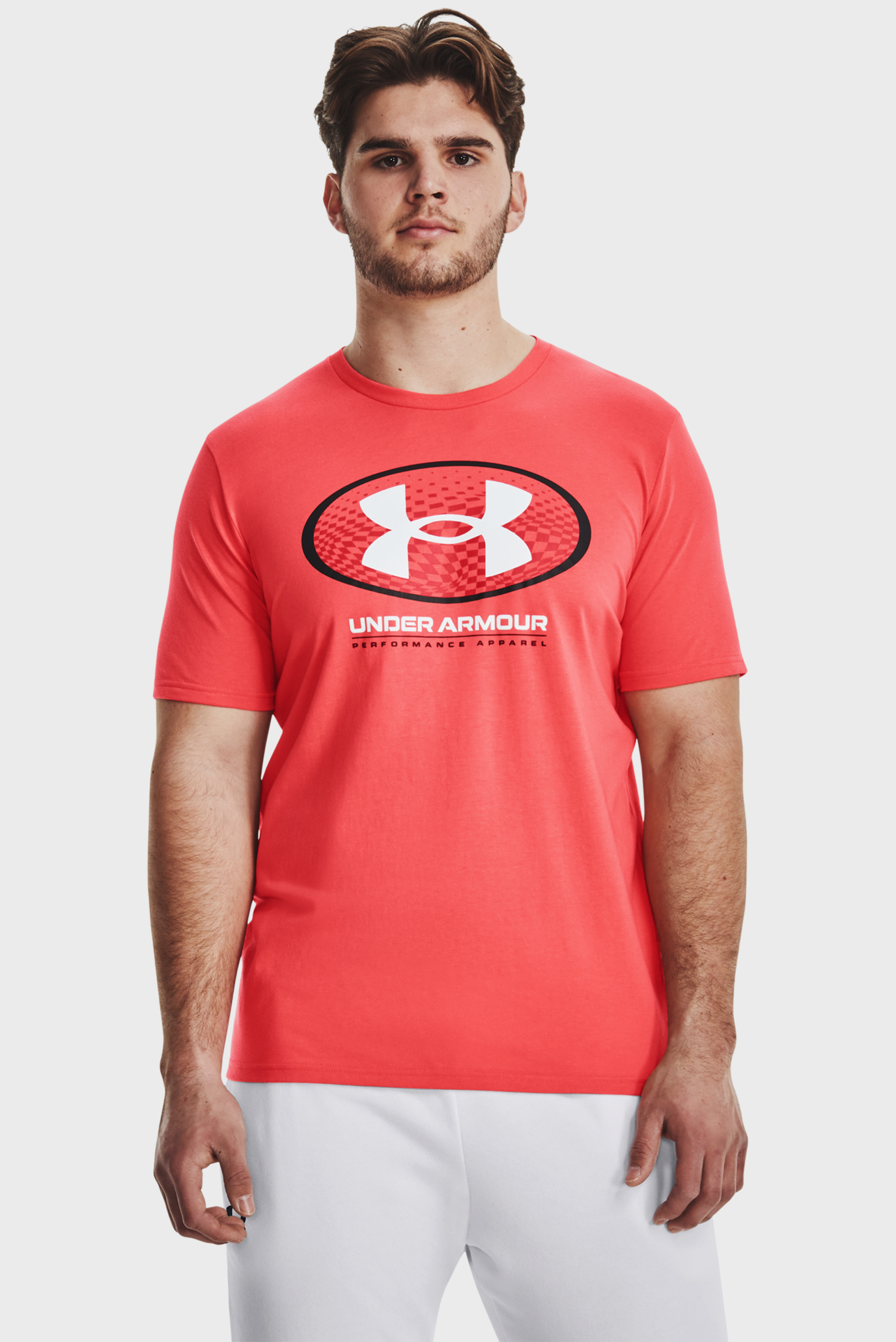 Мужская коралловая футболка UA MULTI-COLOR LOCKERTAG SS 1