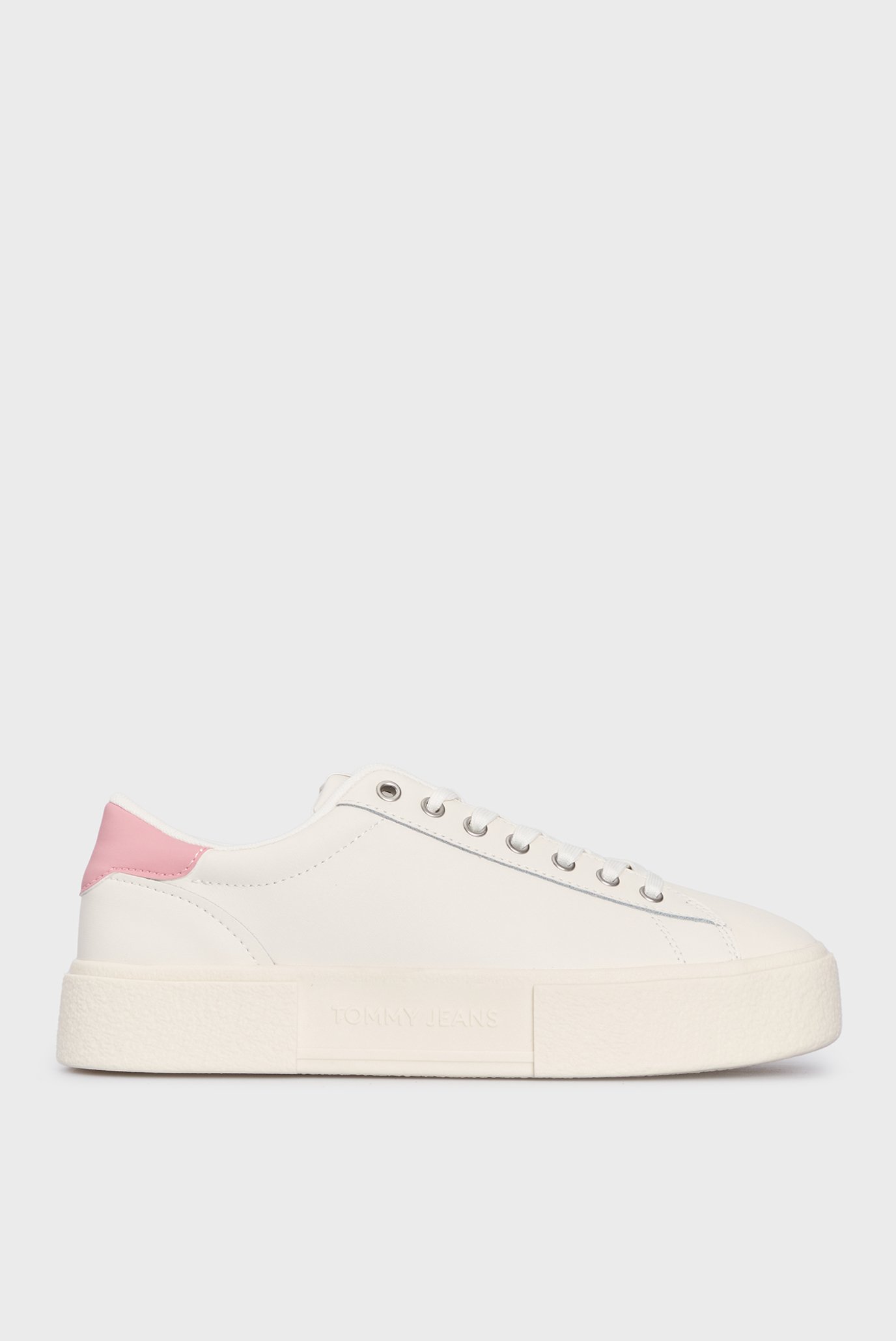 Женские белые кожаные сникерсы TJW FOXING FLATFORM SNEAKER 1