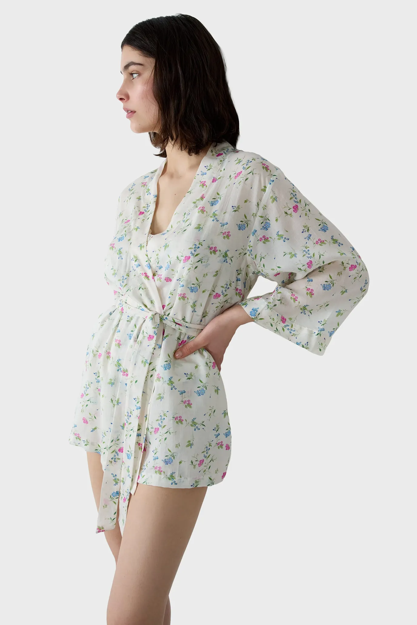 Женский белый пеньюар с узором PRATI 3