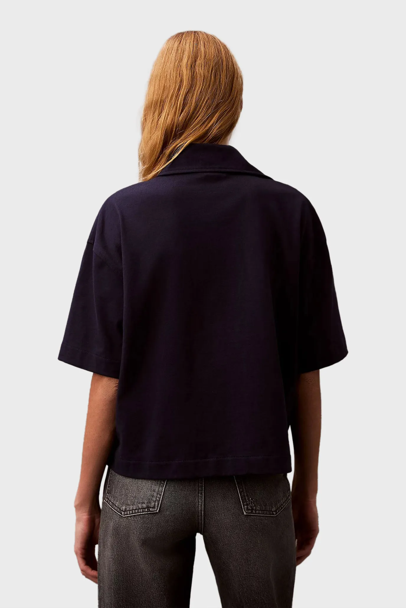 Женское темно-синее поло SS RUGBY JERSEY PATCH 4