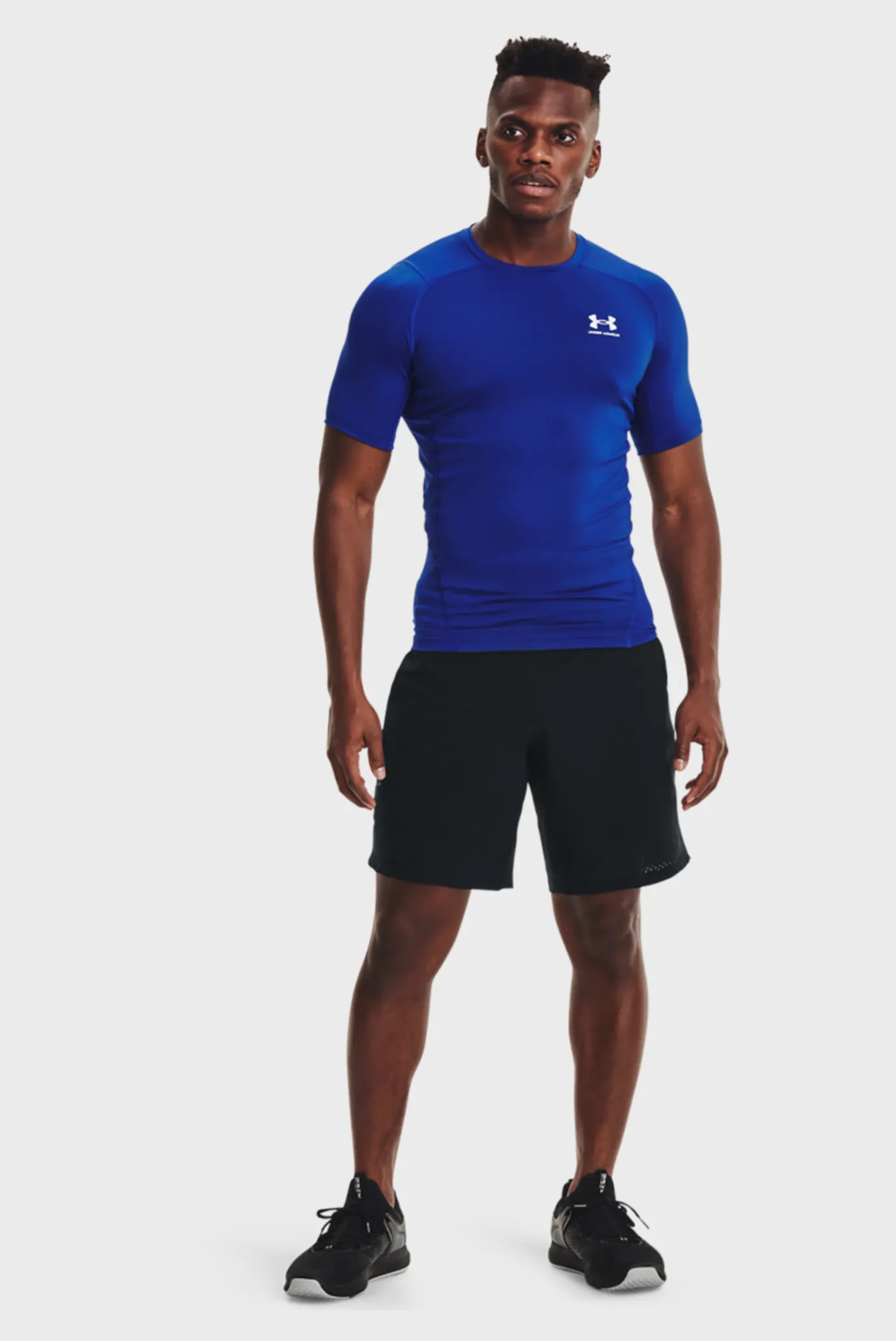 Мужская синяя футболка UA HG Armour Comp SS 2