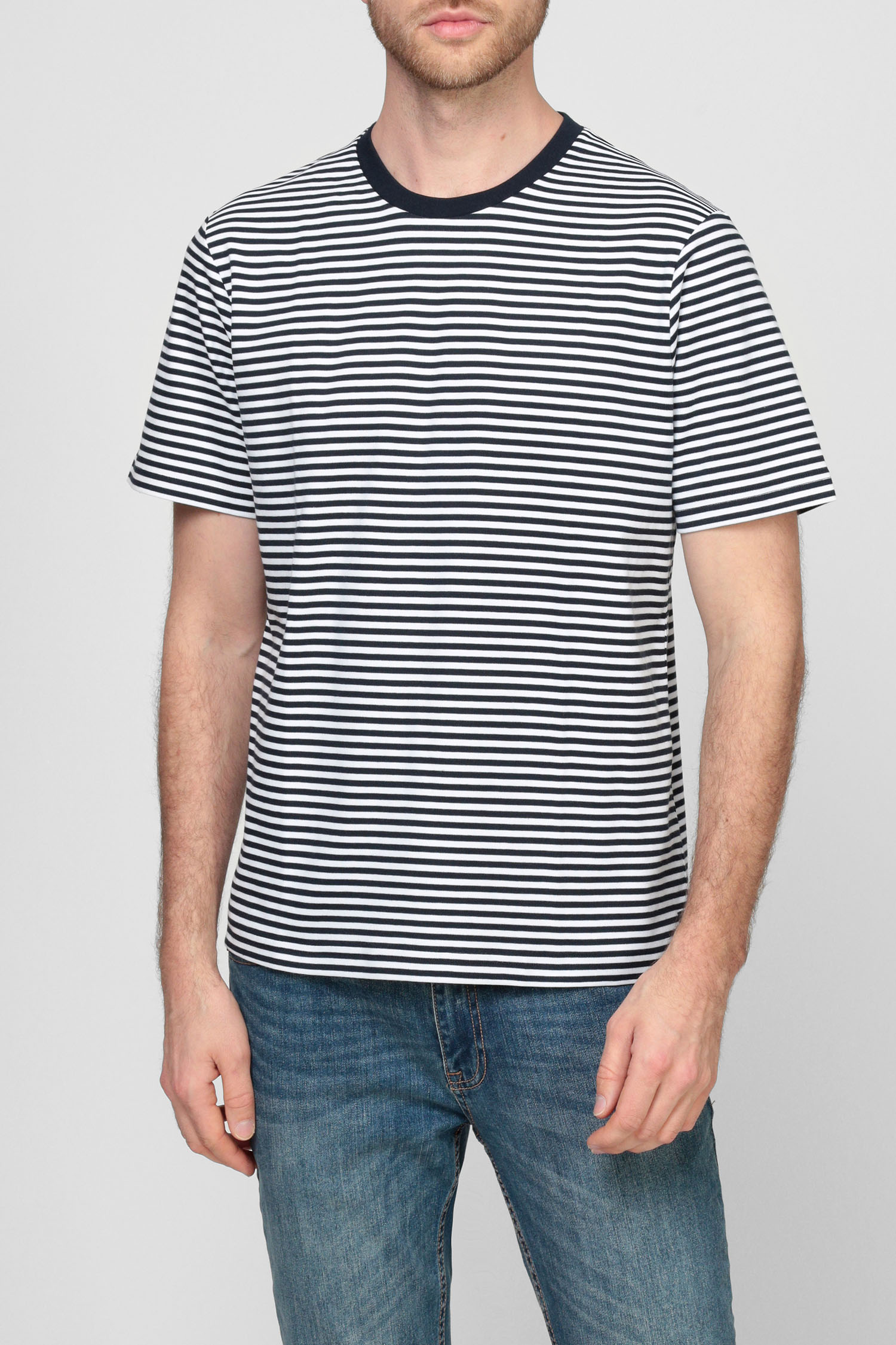 Мужская футболка в полоску Maerz 606801-399 — MD-Fashion
