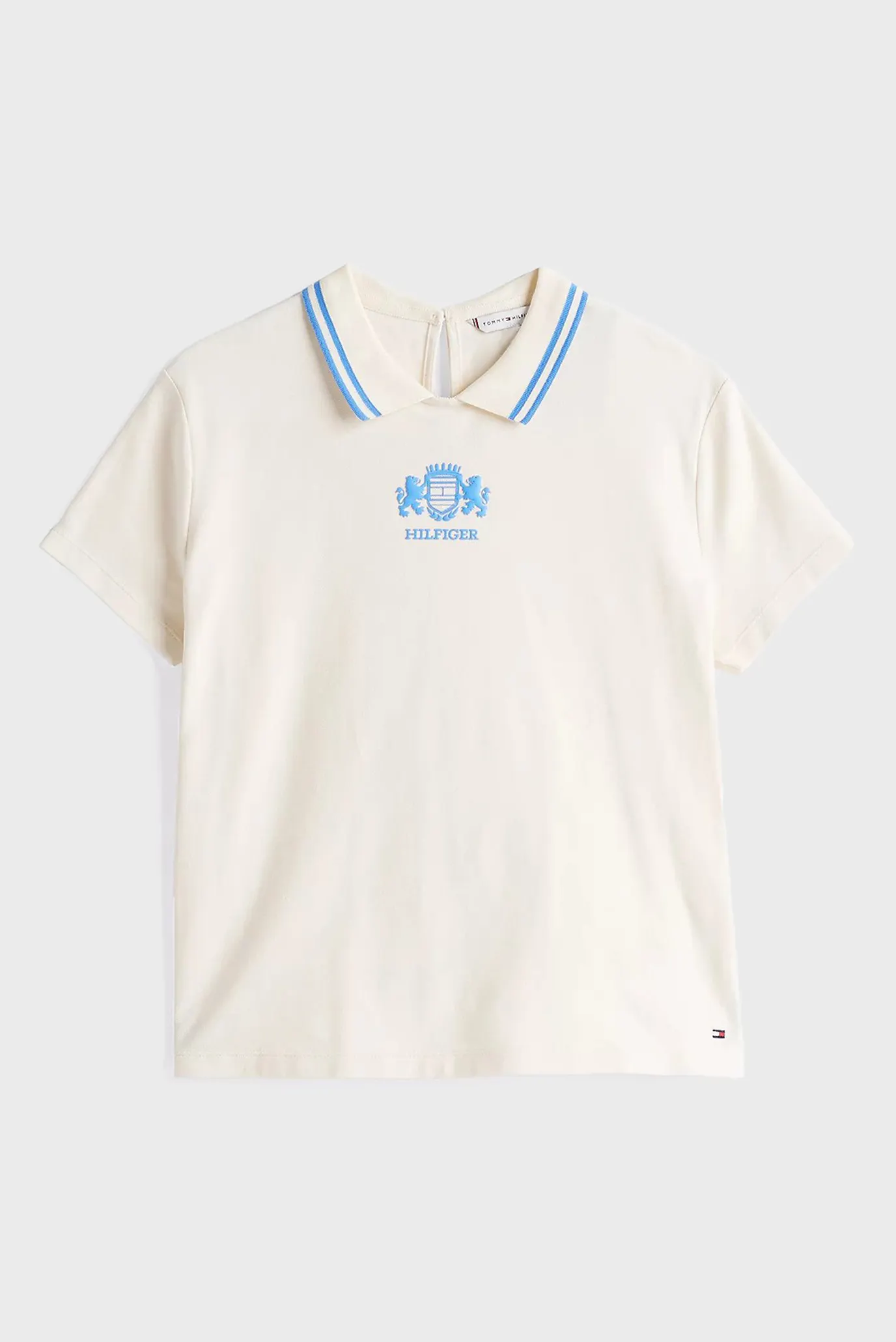 Женское белое поло REG VARSITY C-NK POLO SS 6