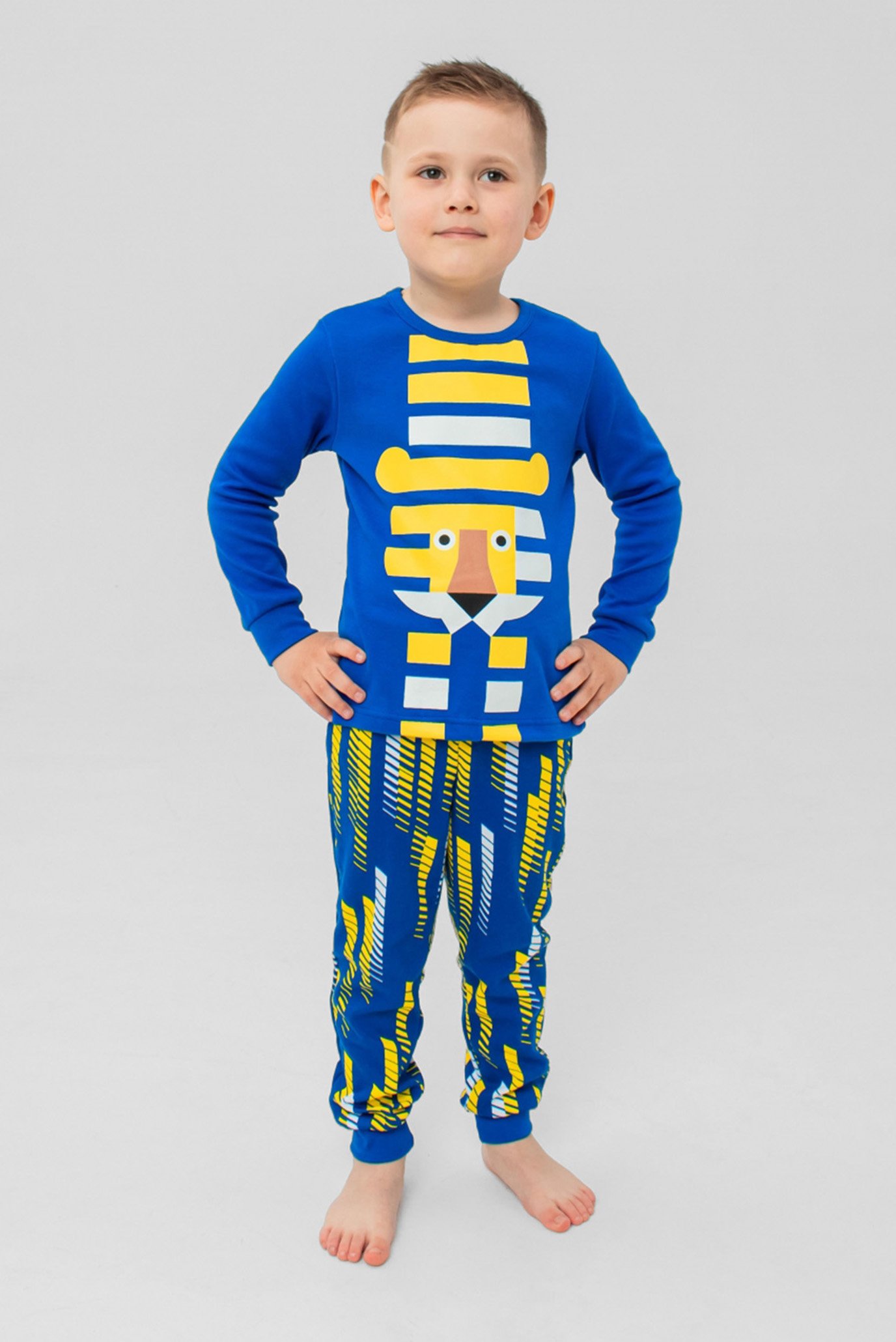 Дитяча синя піжама (лонгслів, брюки) 1