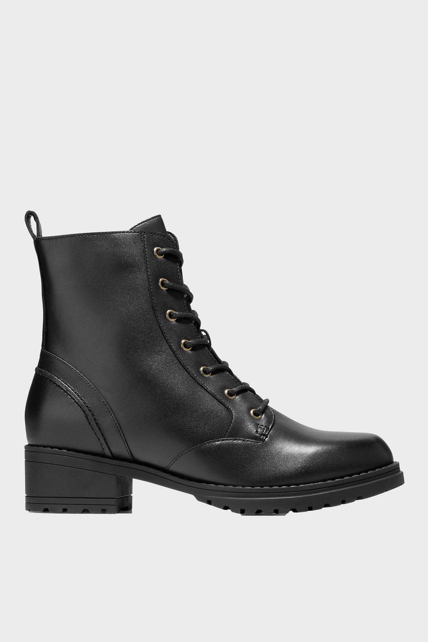 Женские черные кожаные ботинки Camea Combat Boot 1