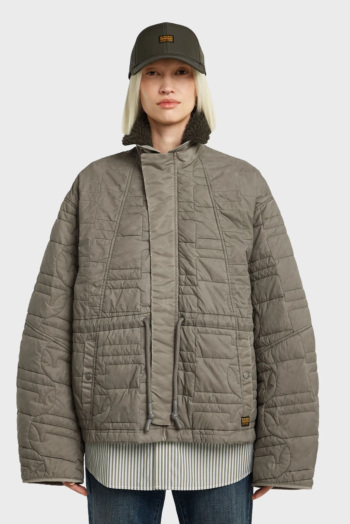 Женская серая куртка Liner Серый S G-Star RAW D28119,E063