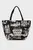 Жіночий чорний двосторонній шопер з візерунком sketch