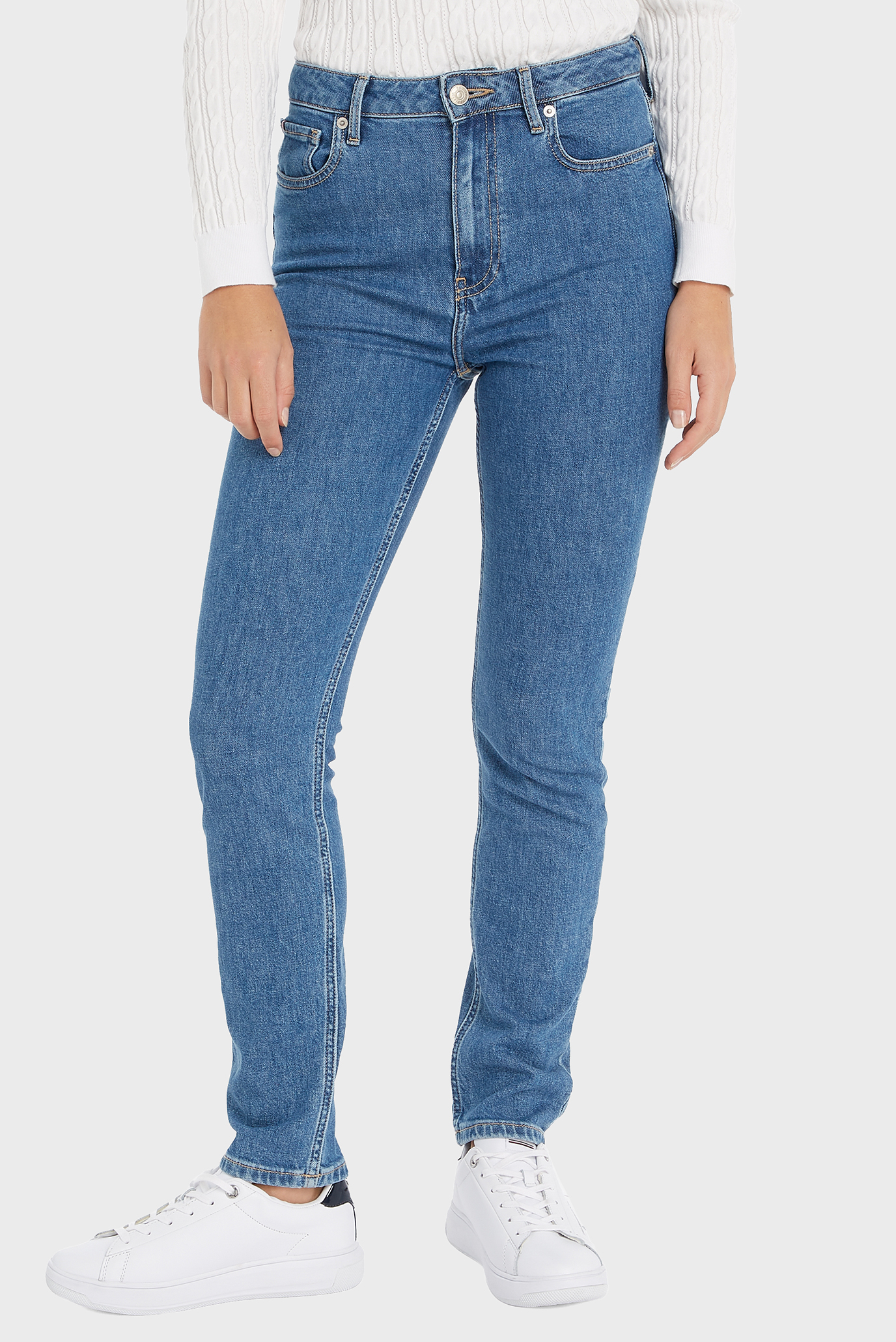 Женские синие джинсы SLIM CIGARETTE HW A EVE Синий 27-32 Tommy Hilfiger WW0WW38909 Женские синие джинсы SLIM CIGARETTE HW A EVE Синий 27-32 Tommy Hilfiger WW0WW38909