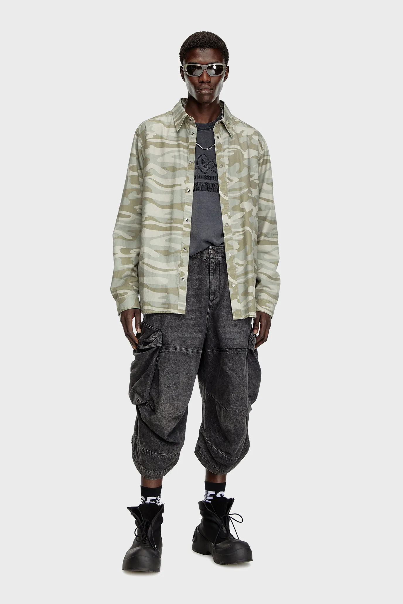 Чоловічі чорні джинсові шорти D-ARNE-SHORT-S CALZONCINI 2