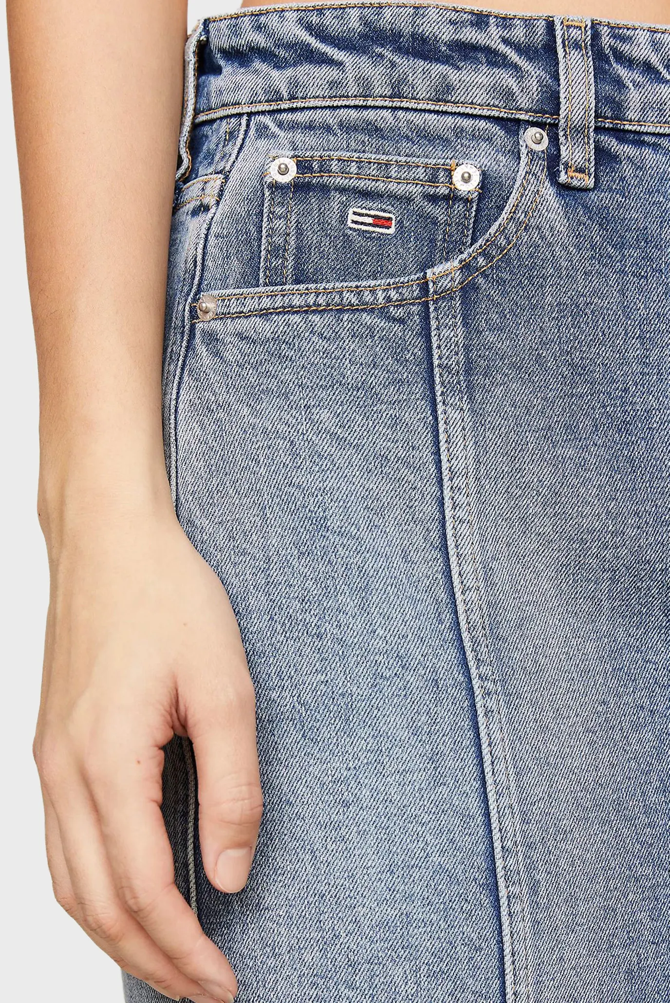 Жіноча блакитна джинсова спідниця CLAIRE HGH MIDI SKIRT 4