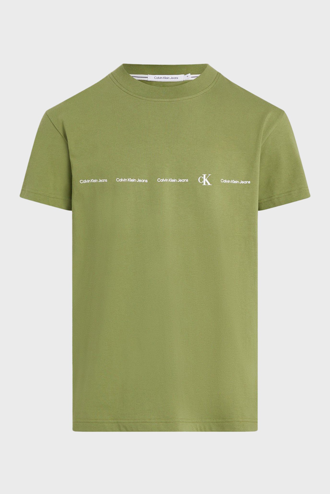 Мужская зеленая футболка LOGO REPEAT TEE 1