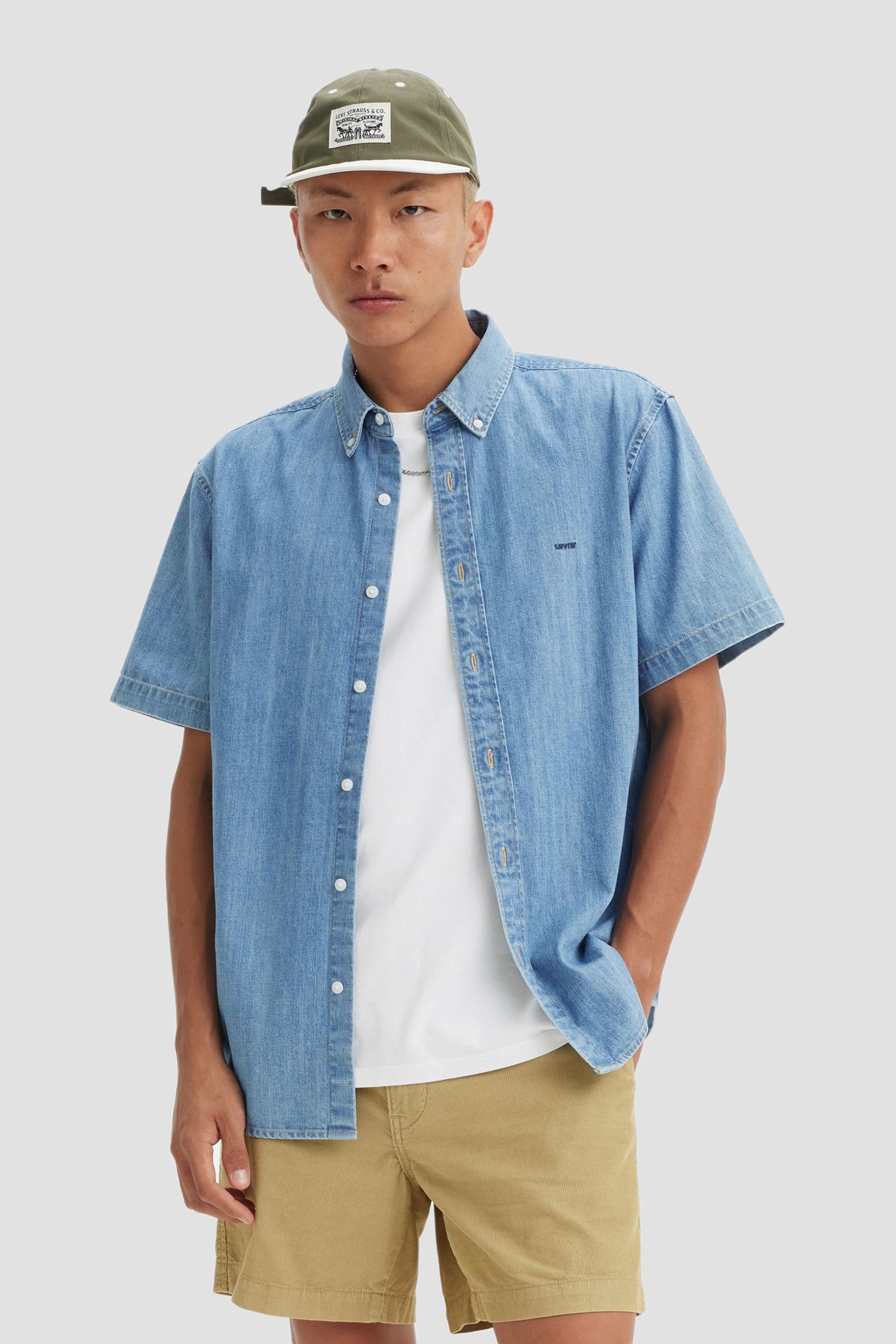 Мужская голубая джинсовая рубашка Голубой S Levi’s® A9161;0007 Мужская голубая джинсовая рубашка Голубой S Levi’s® A9161;0007