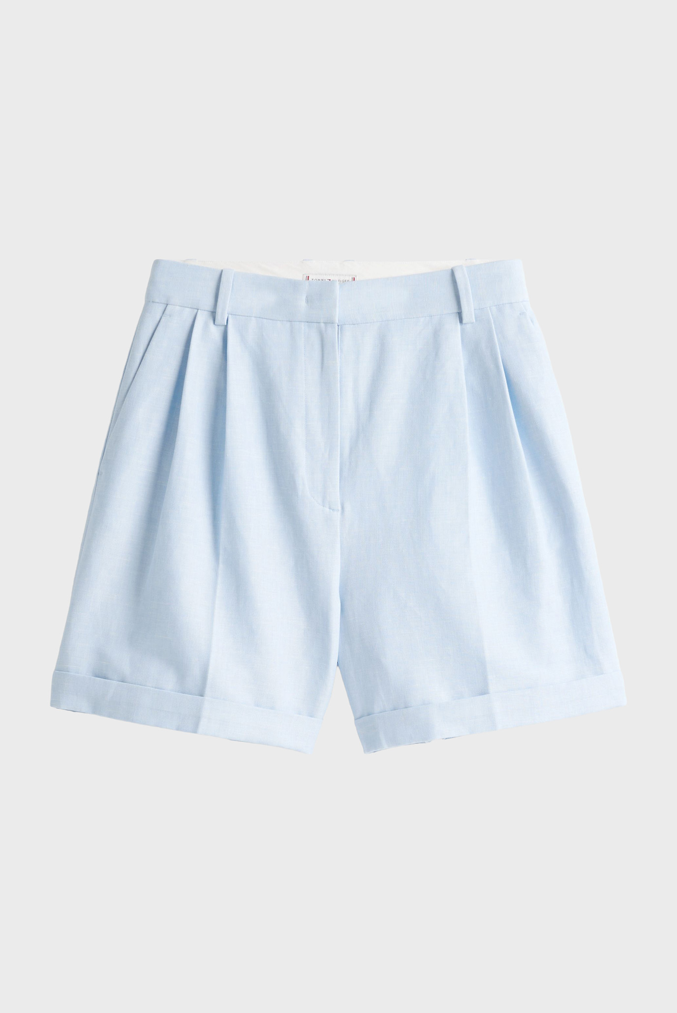 Женские голубые шорты PLEATED Голубой 36 Tommy Hilfiger WW0WW44767 Женские голубые шорты PLEATED Голубой 36 Tommy Hilfiger WW0WW44767
