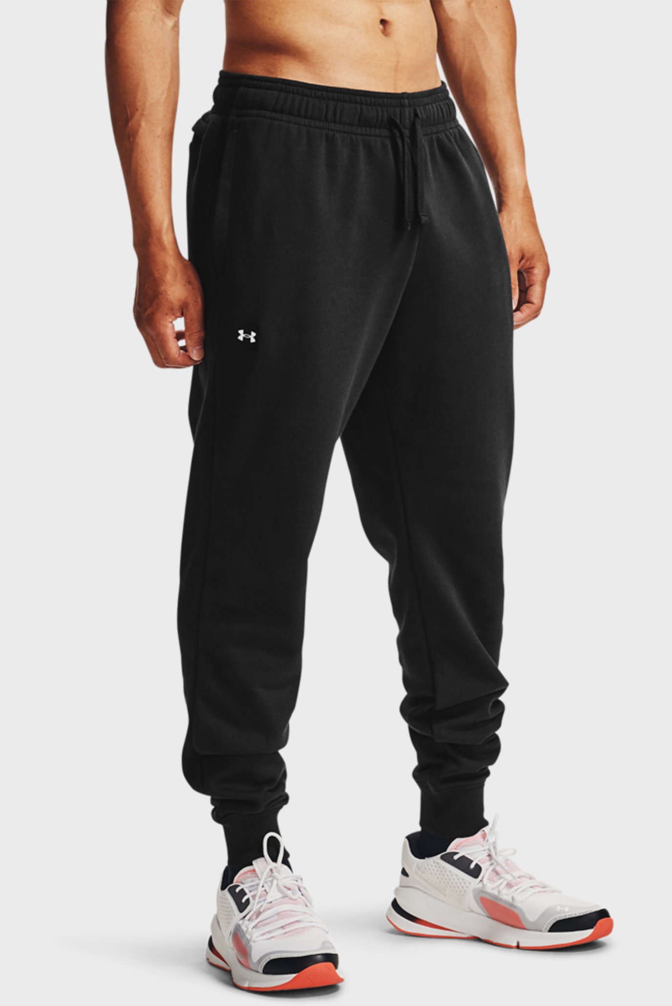 Мужские черные спортивные брюки UA Rival Fleece Joggers 1