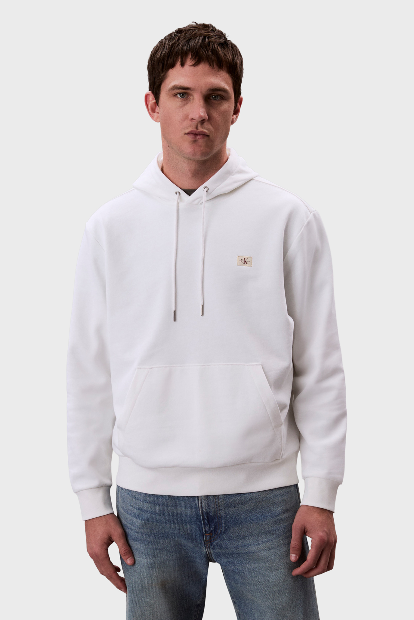 Мужское белое худи 350TERRY BADGE Белый XXL Calvin Klein Jeans LV04RC274G Мужское белое худи 350TERRY BADGE Белый XXL Calvin Klein Jeans LV04RC274G