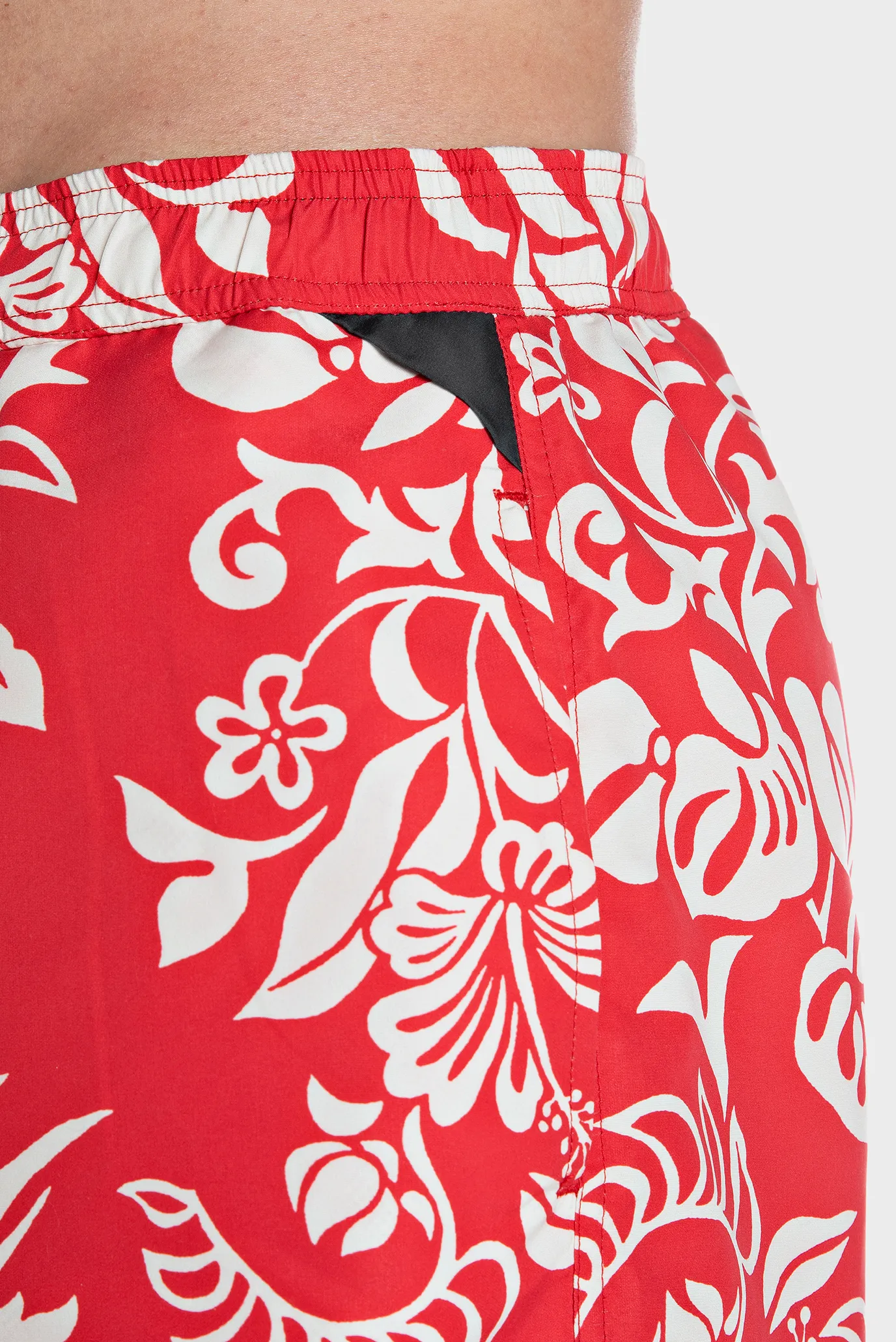 Чоловічі червоні плавальні шорти з візерунком 4