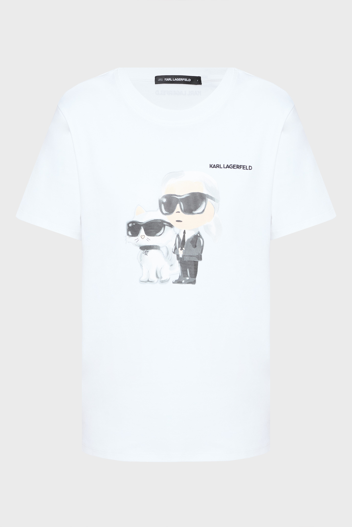 Женская белая футболка Белый M Karl Lagerfeld A3W17077 Женская белая футболка Белый M Karl Lagerfeld A3W17077