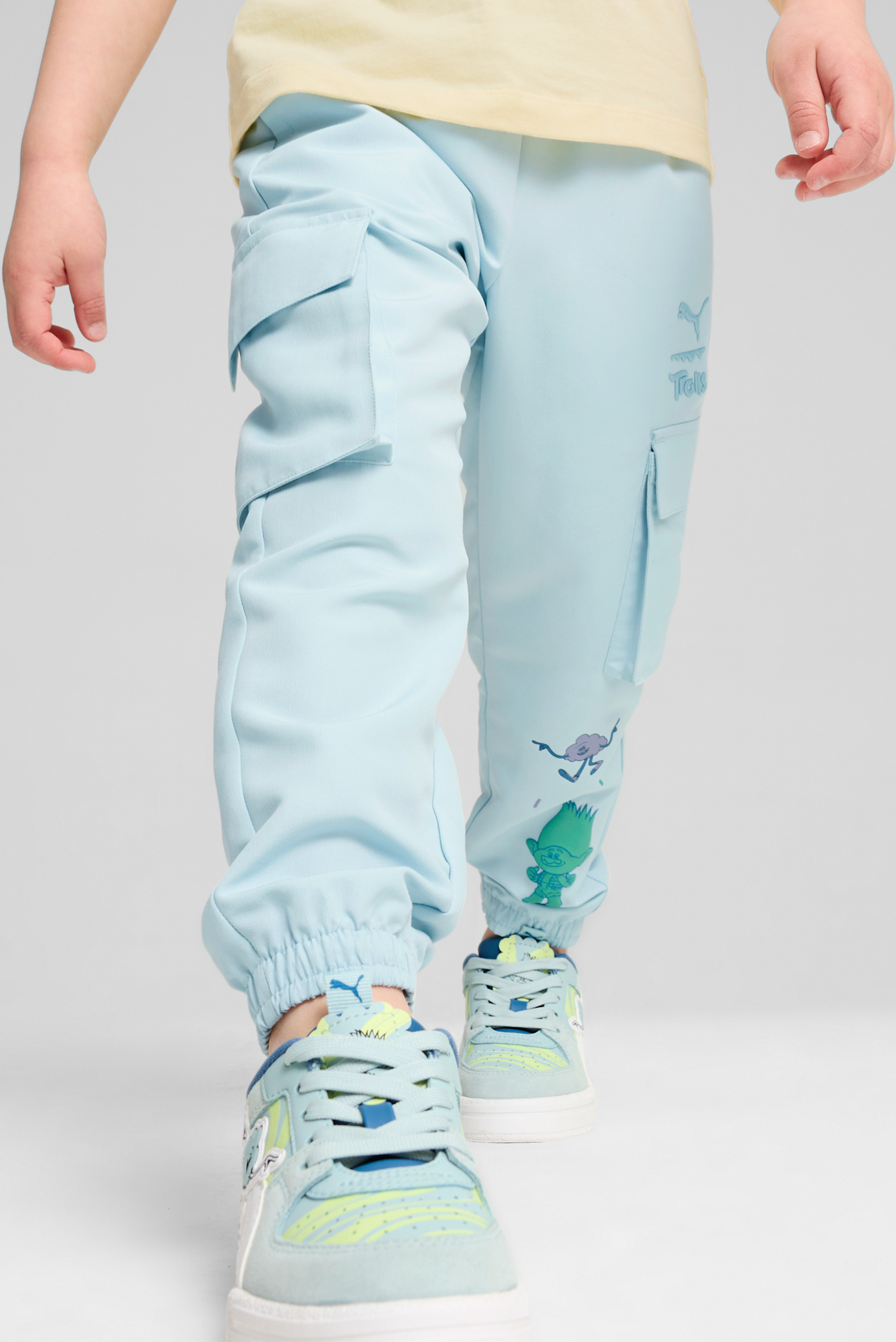 Детские голубые карго PUMA x TROLLS Cargo Pants Kids 1