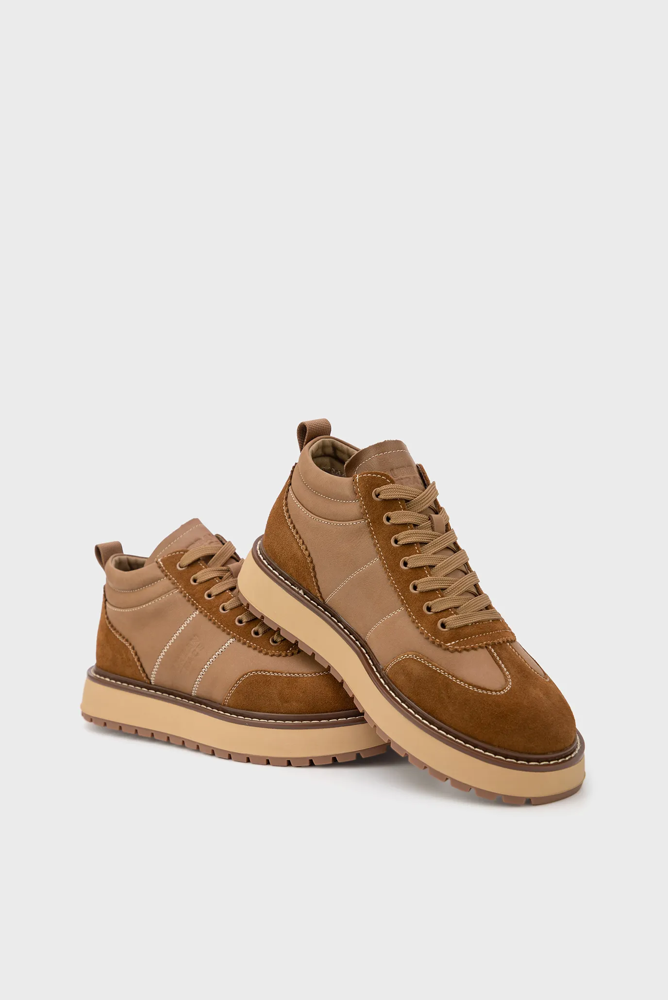 Мужские коричневые замшевые кроссовки 4