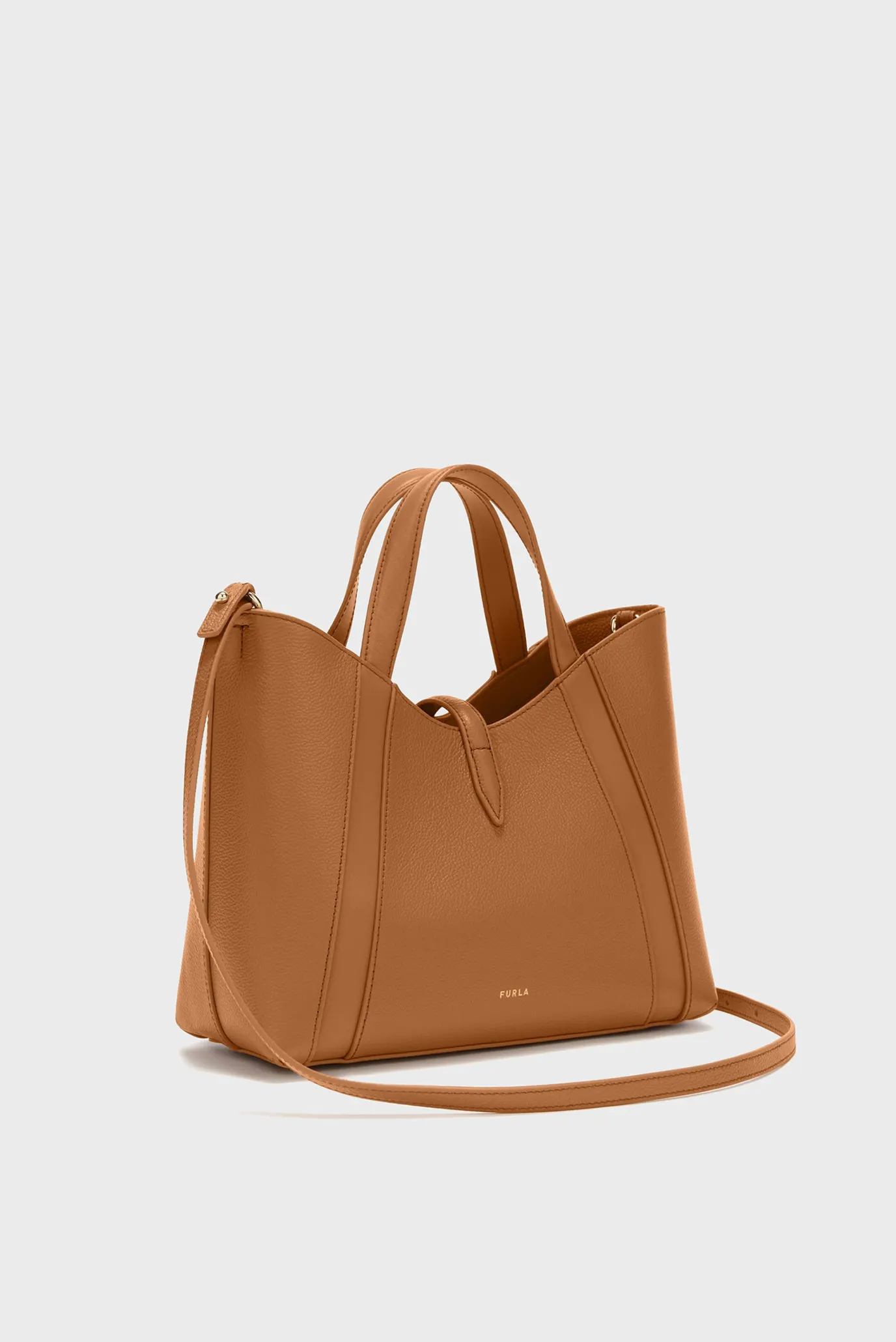 Женская рыжая кожаная сумка 4